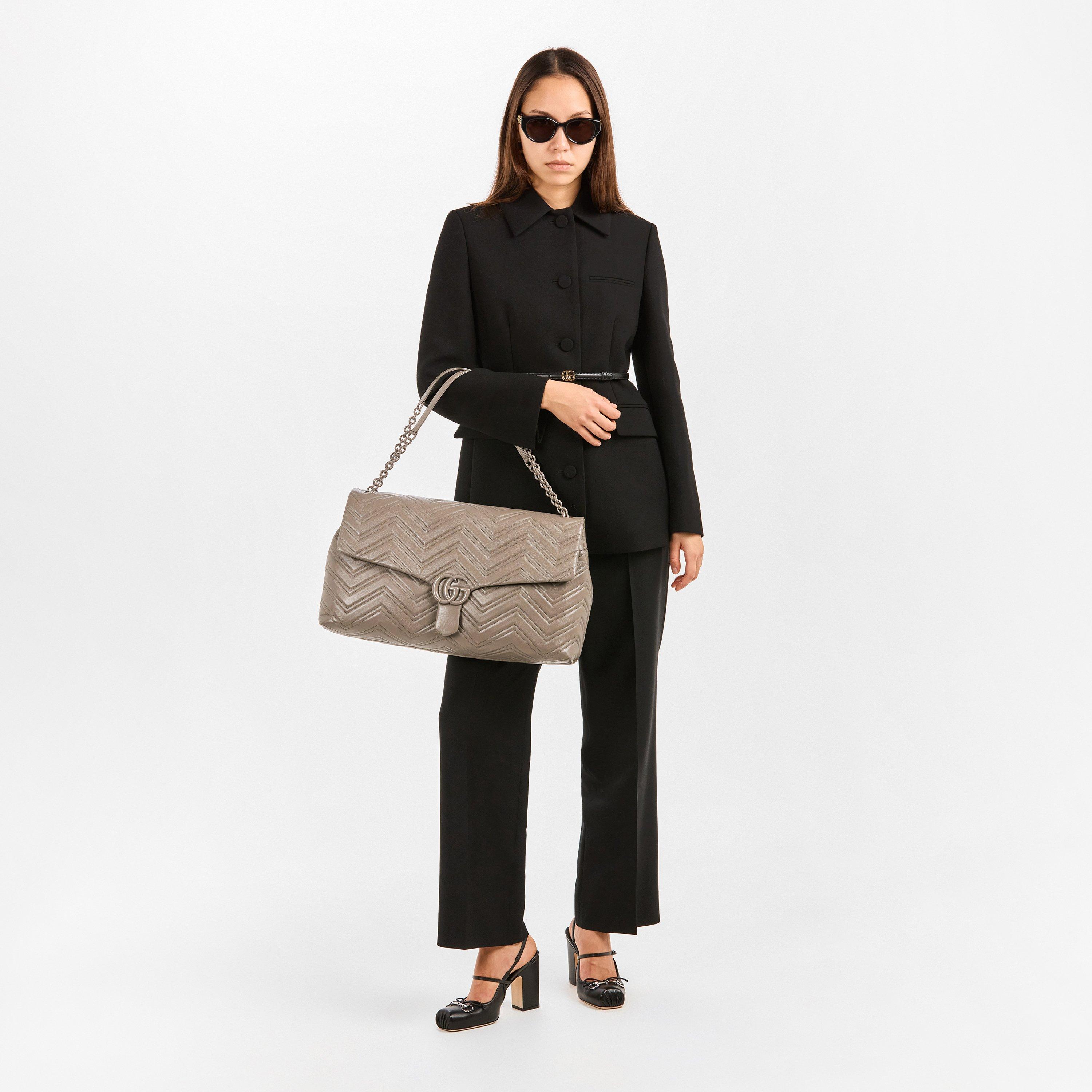 Dust Grey - Gucci - Women's Marmont XL Shoulder Bags - 6