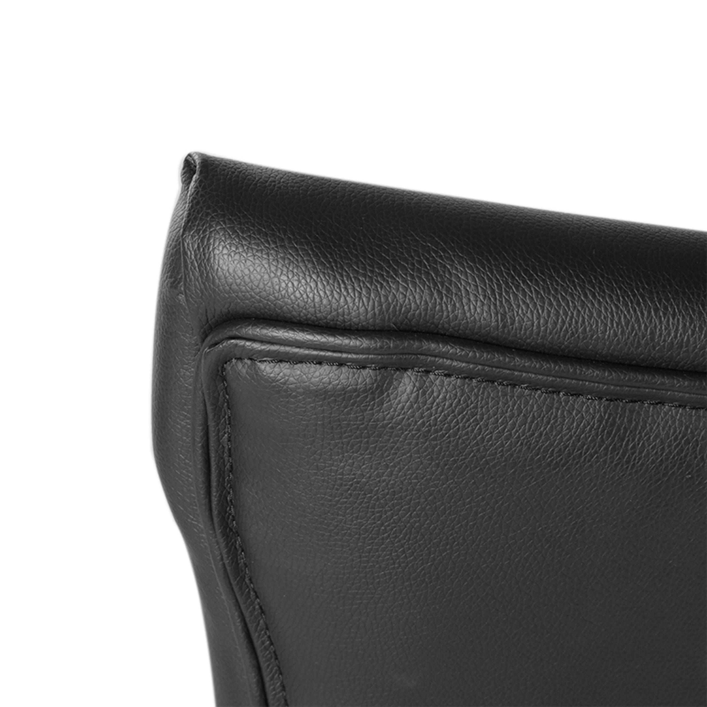 Black - Kabinet UK - Set of 2 High Backrest Leather Dining Chairs - 11