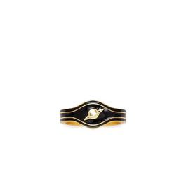 Serge DeNimes Gold Plated Silver Saturn Ring