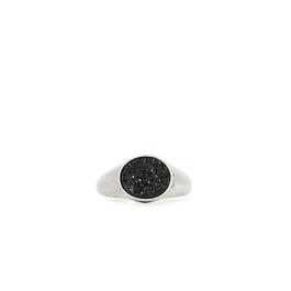 Serge DeNimes Silver Graphite Ring