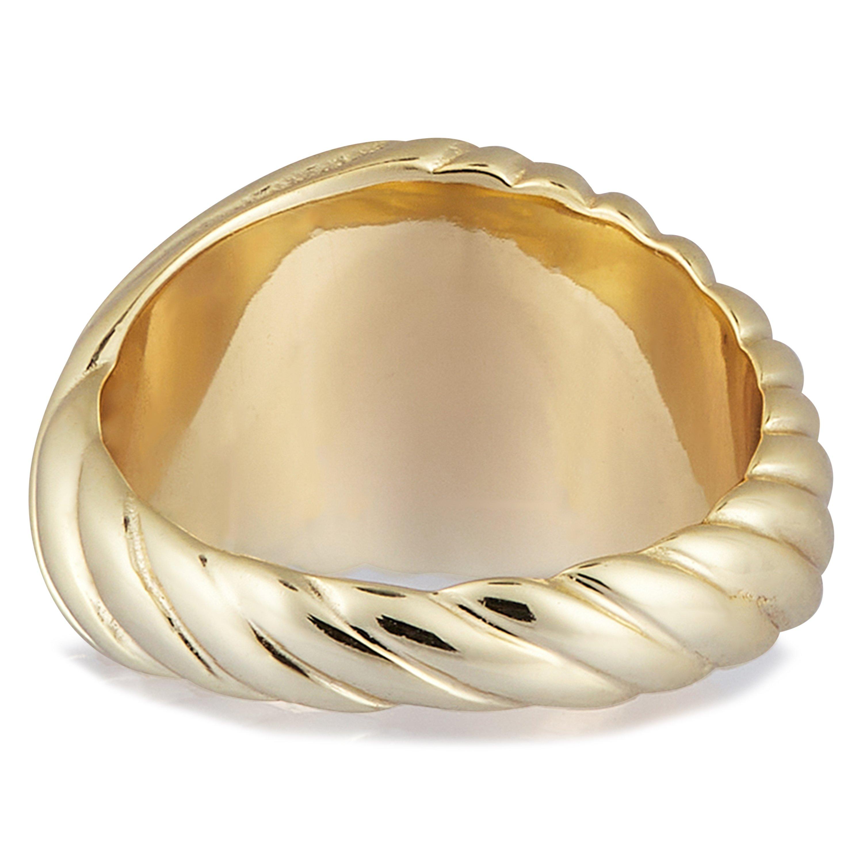 Gold - Serge DeNimes - Men's Gold Plated Silver Nebula Ring - 2