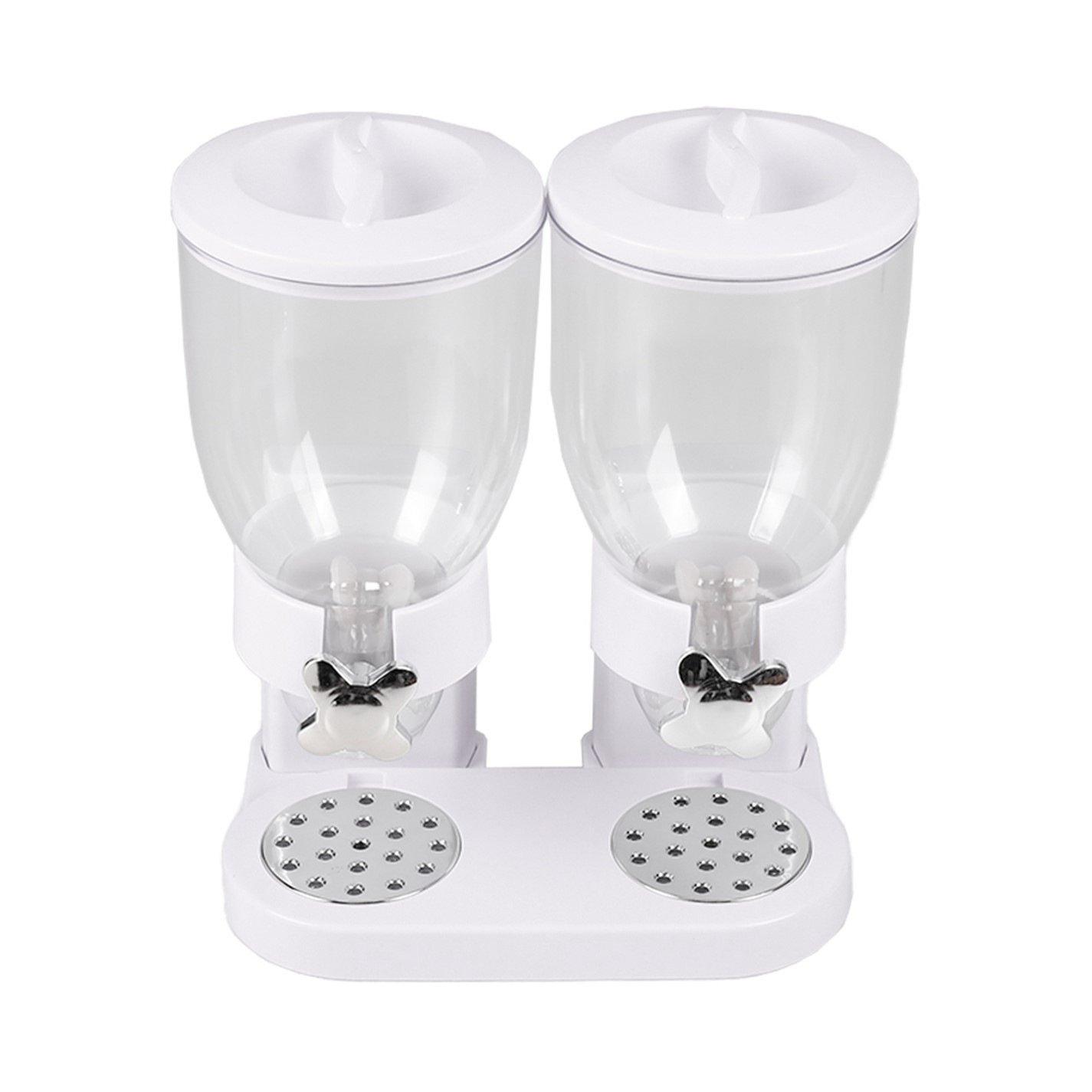 White - LIFE IDEAS - Transparent Food Dispenser with Rotating Knob - 2