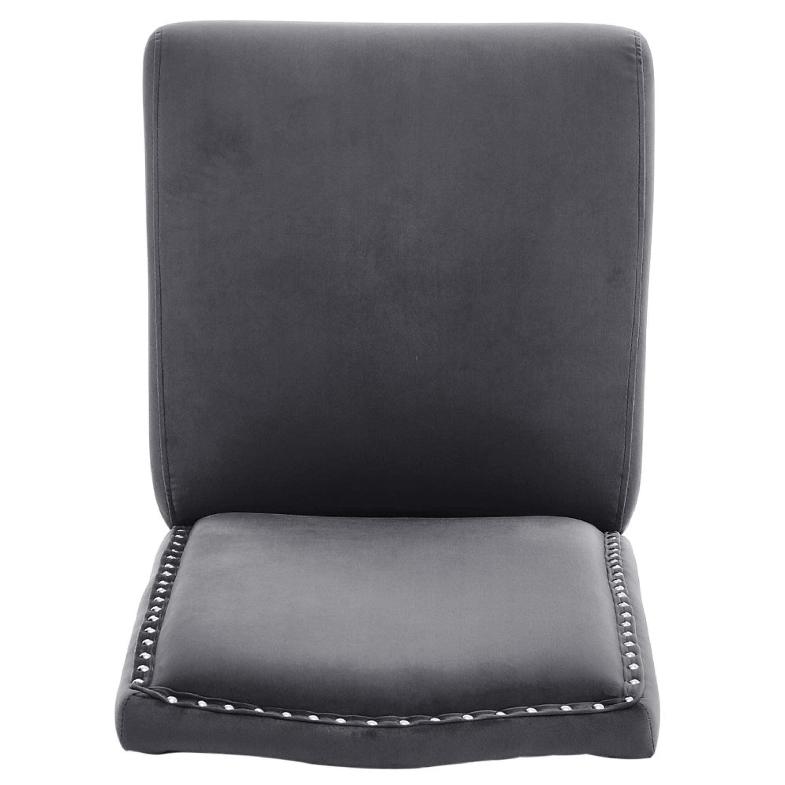 Grey - Kabinet UK - 2 PCS Velvet High Backrest Dinning Chair - 6