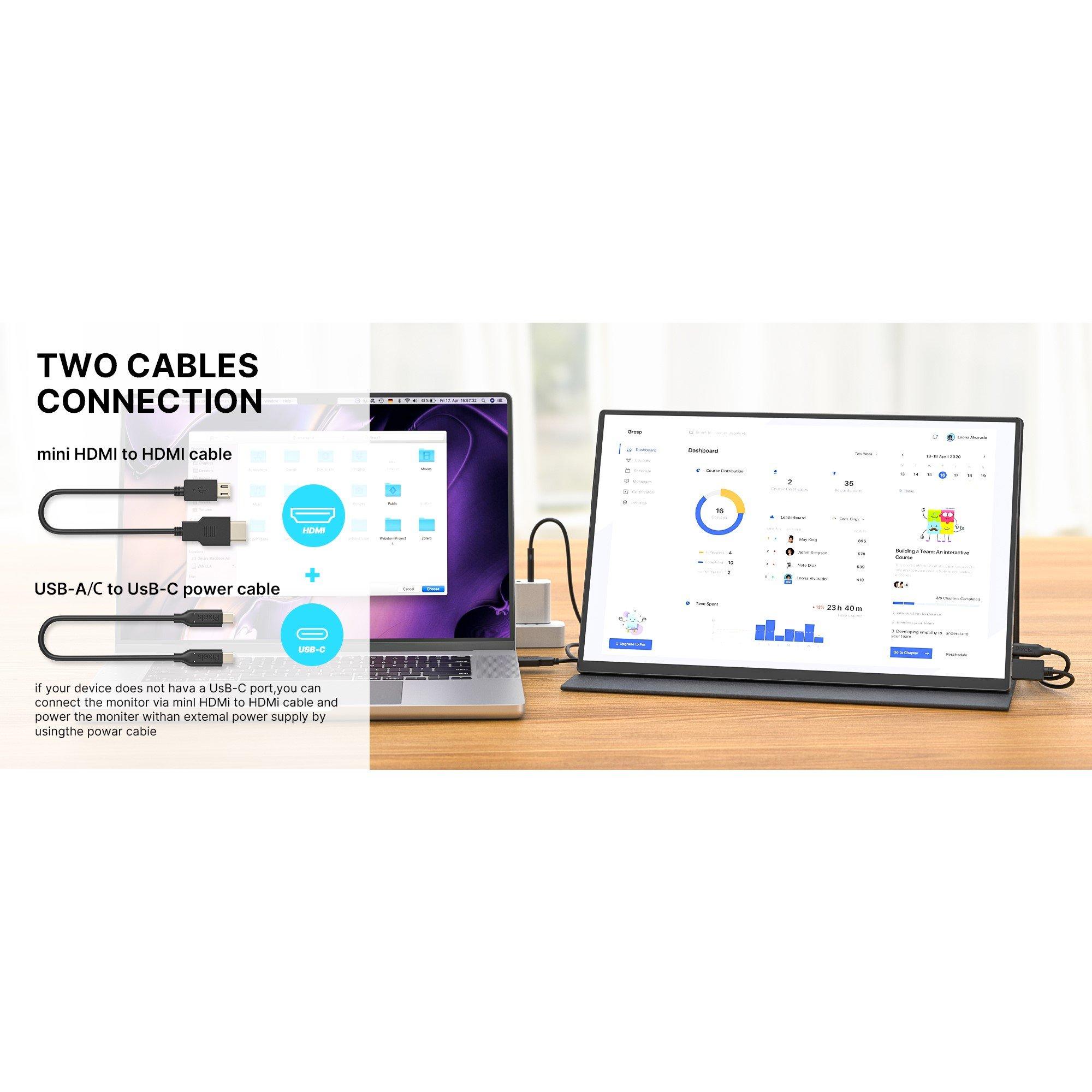 Black - MobilePixel - Mobile Pixel 16 Fold 2.5K QHD Portable USB-C Monitor - 5