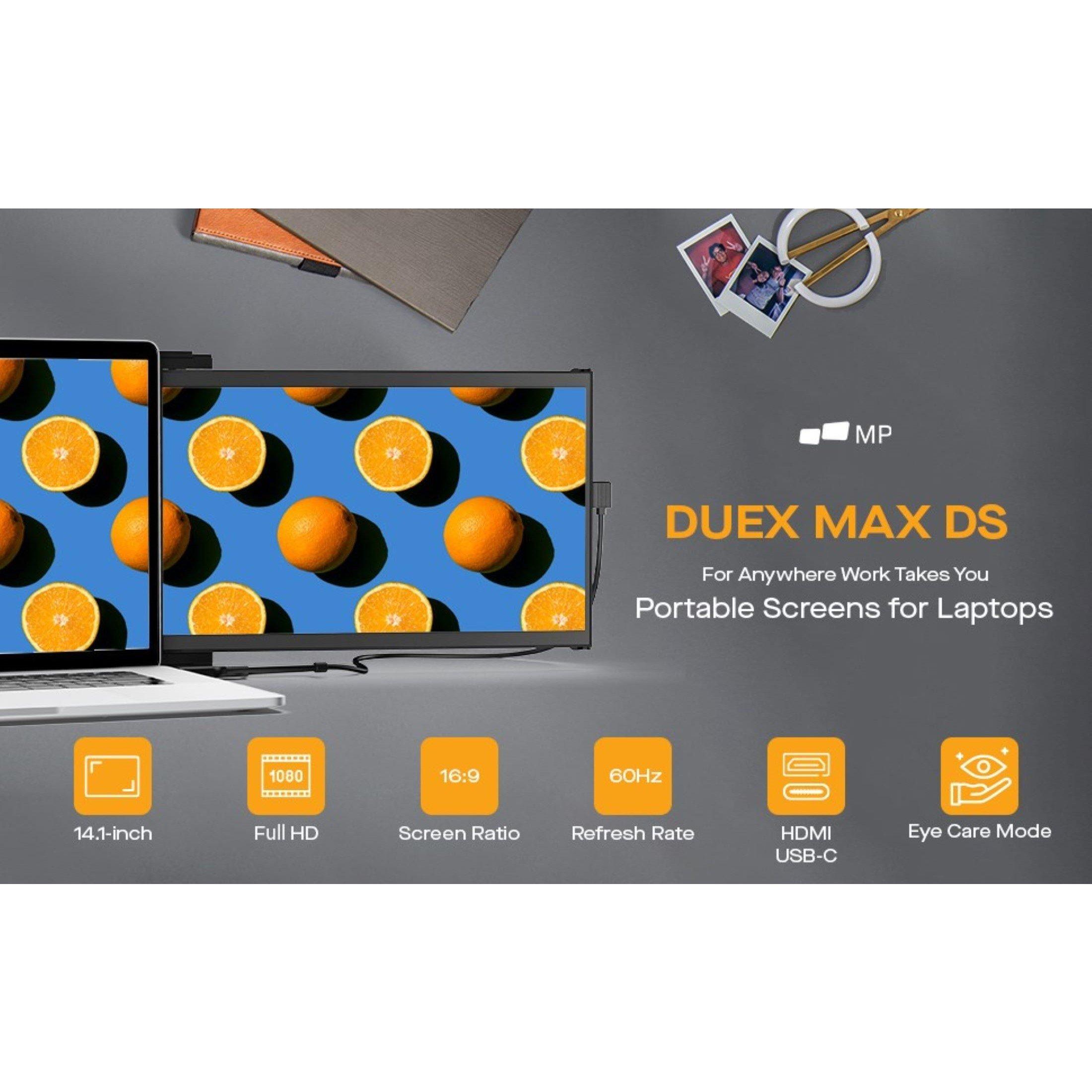 Black - MobilePixel - Mobile Pixels DUEX Max DS 14 IPS Full HD Portable USB-C Monitor - 1