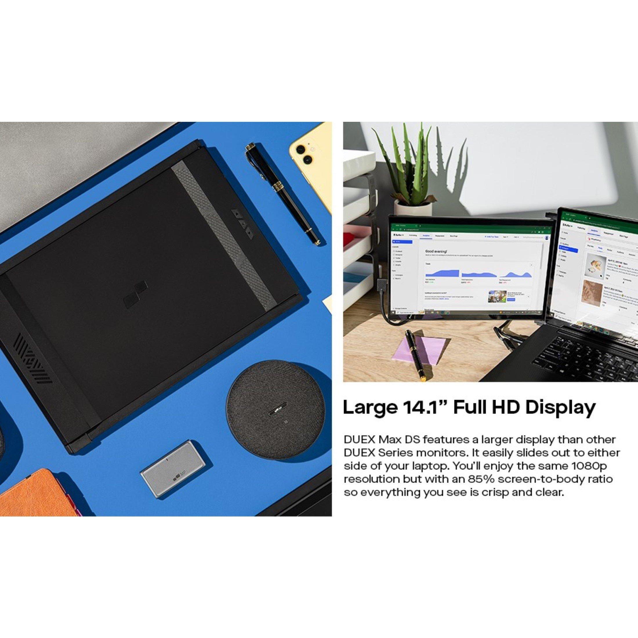 Black - MobilePixel - Mobile Pixels DUEX Max DS 14 IPS Full HD Portable USB-C Monitor - 3