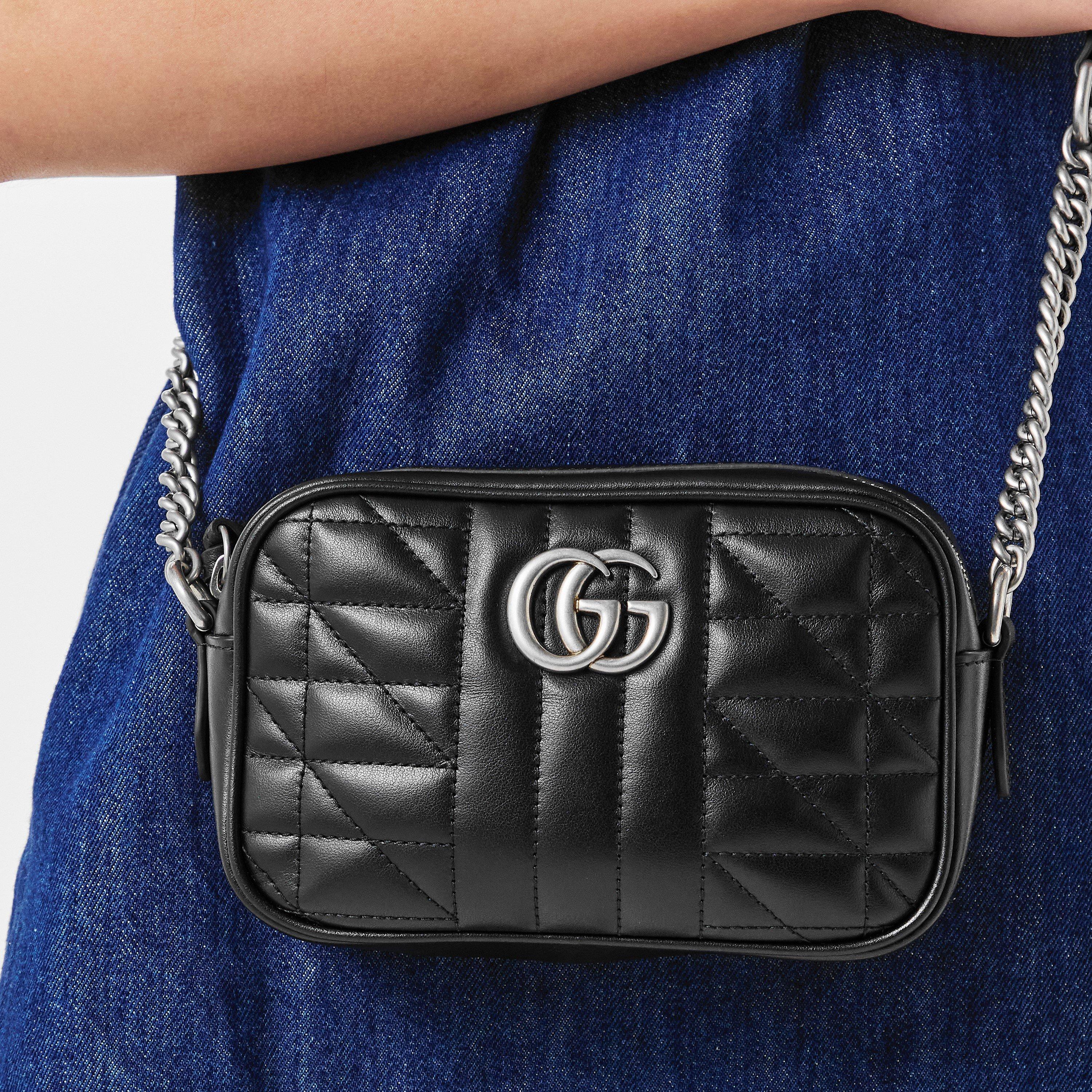 Black 1000 - Gucci - Mini Marmont Metelasse Bag - 3