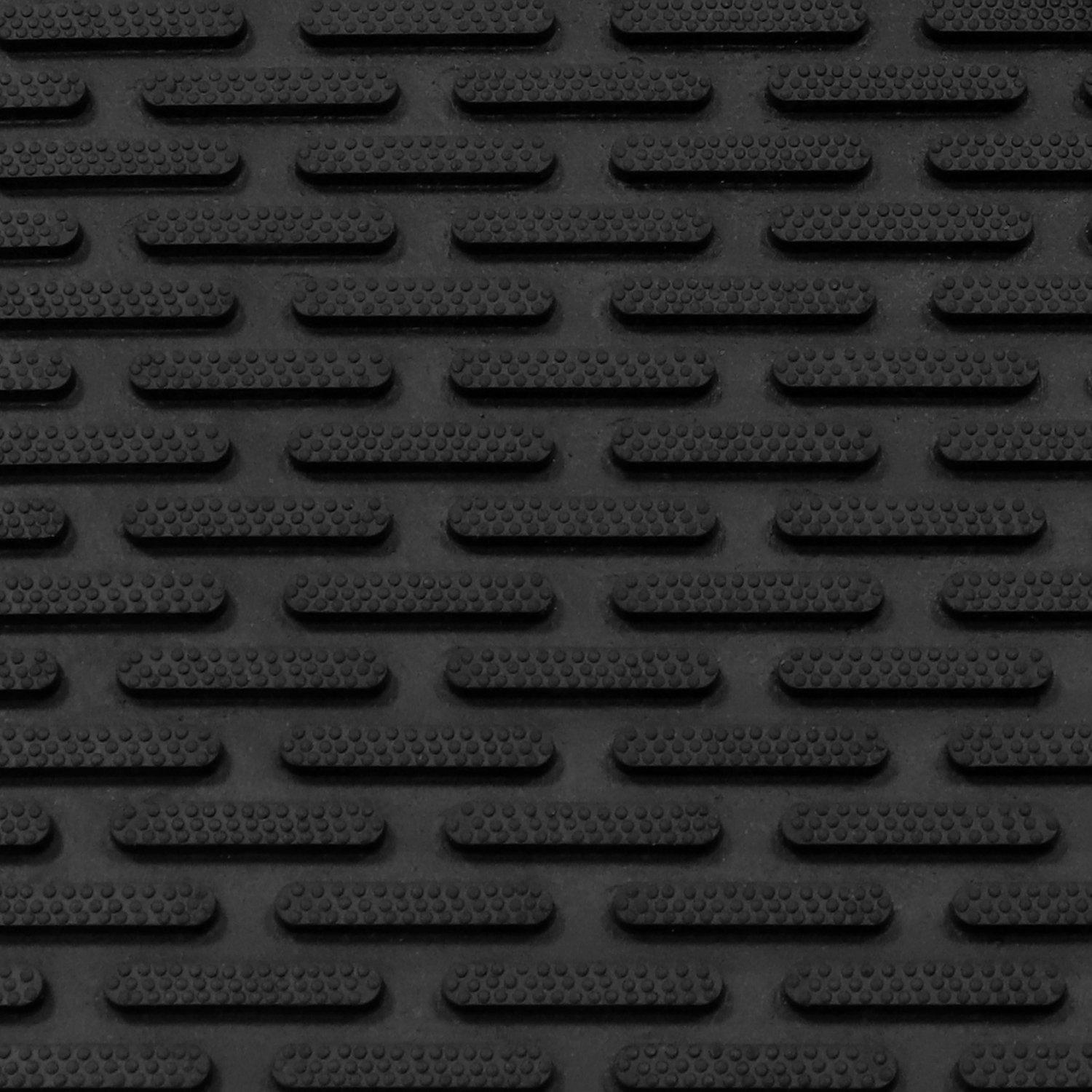 Black - JVL - Olympus Rubber Scraper Large Doormat - 3