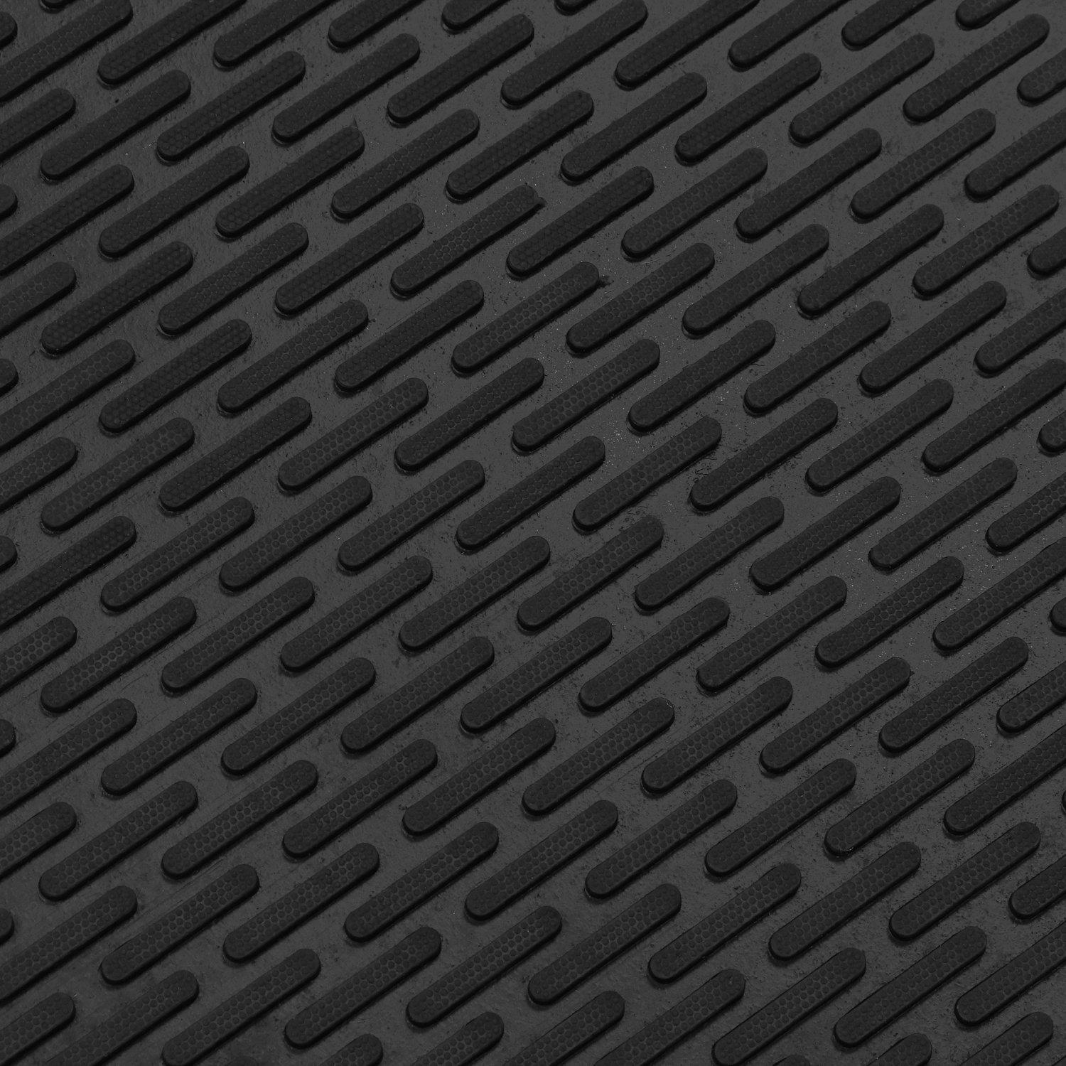 Black - JVL - Olympus Rubber Scraper Large Doormat - 5