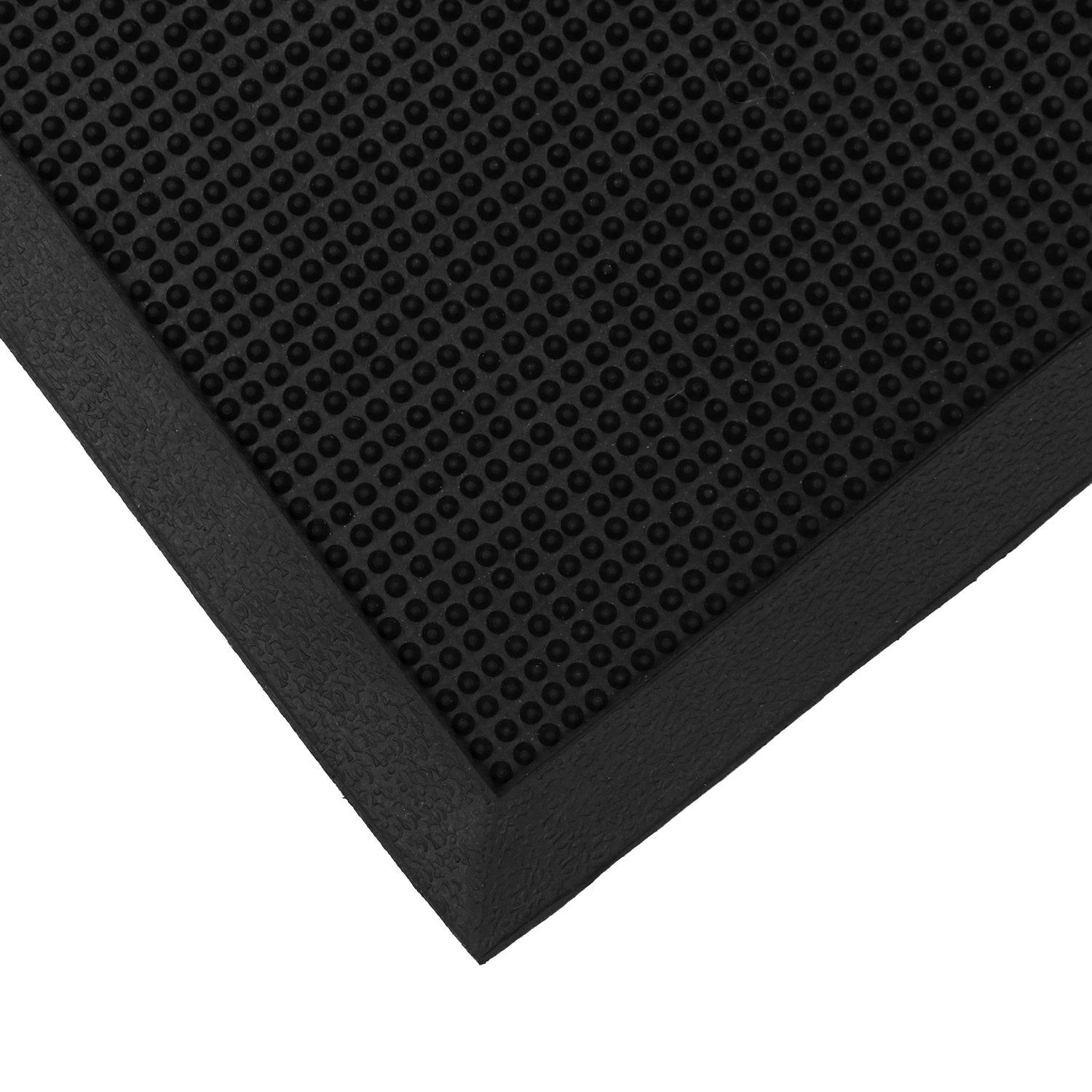 Black - JVL - Orion Rubber Scraper Large Doormat - 2