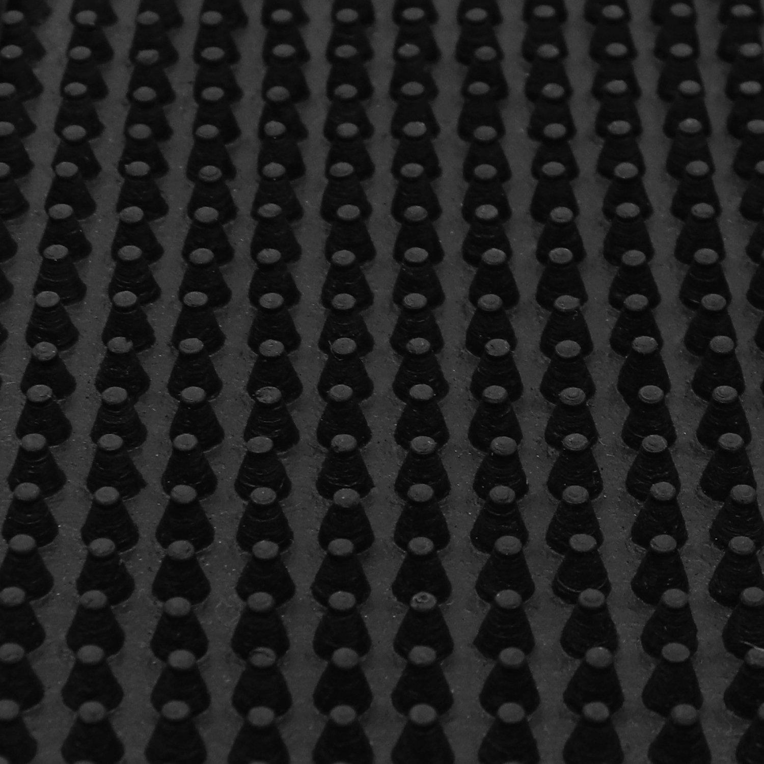 Black - JVL - Orion Rubber Scraper Large Doormat - 3