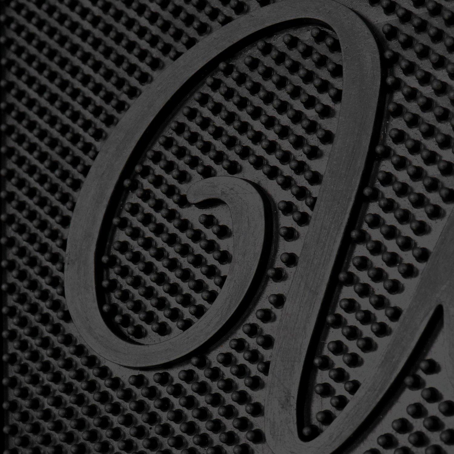 Black - JVL - Maiva Welcome Rubber Scraper Doormat - 3