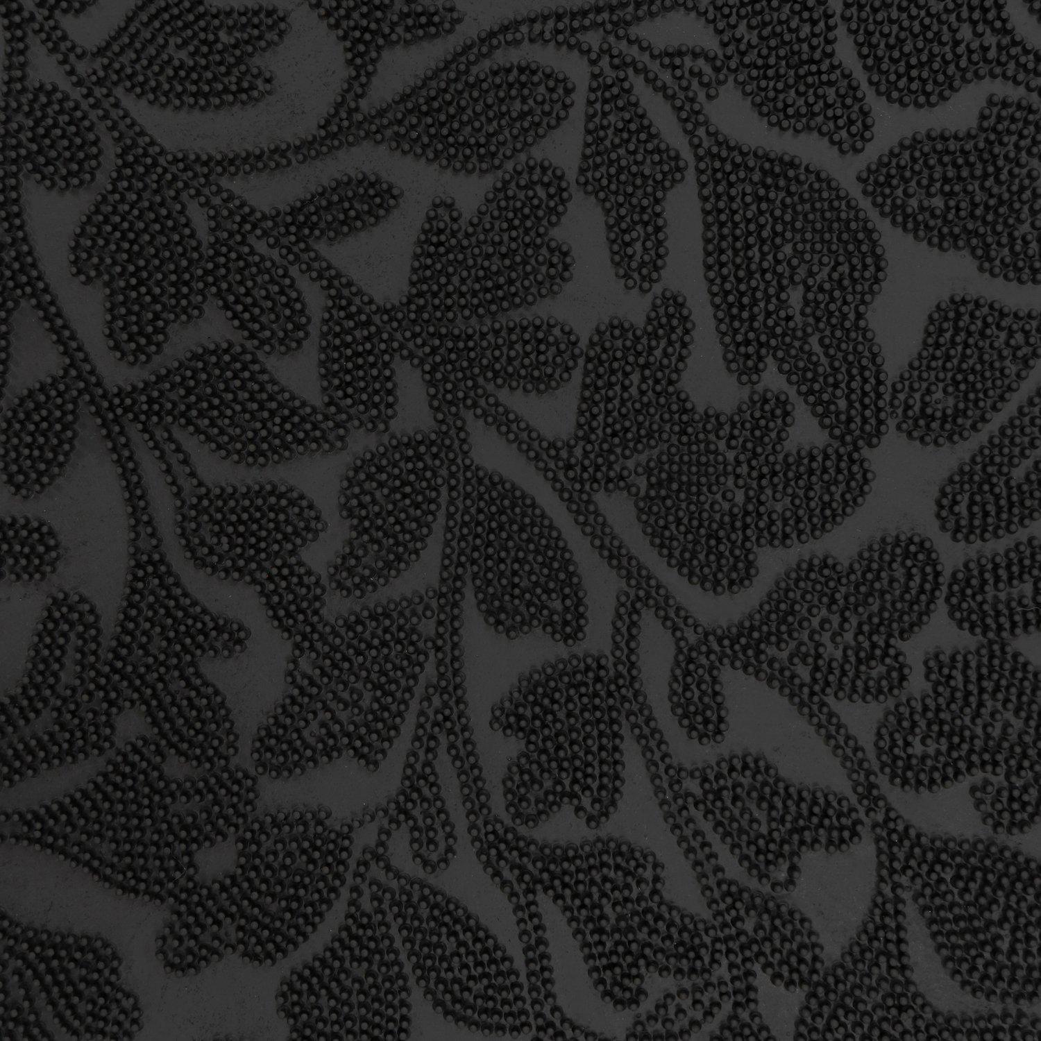 Black - JVL - Botany Rubber Scraper Doormat - 3