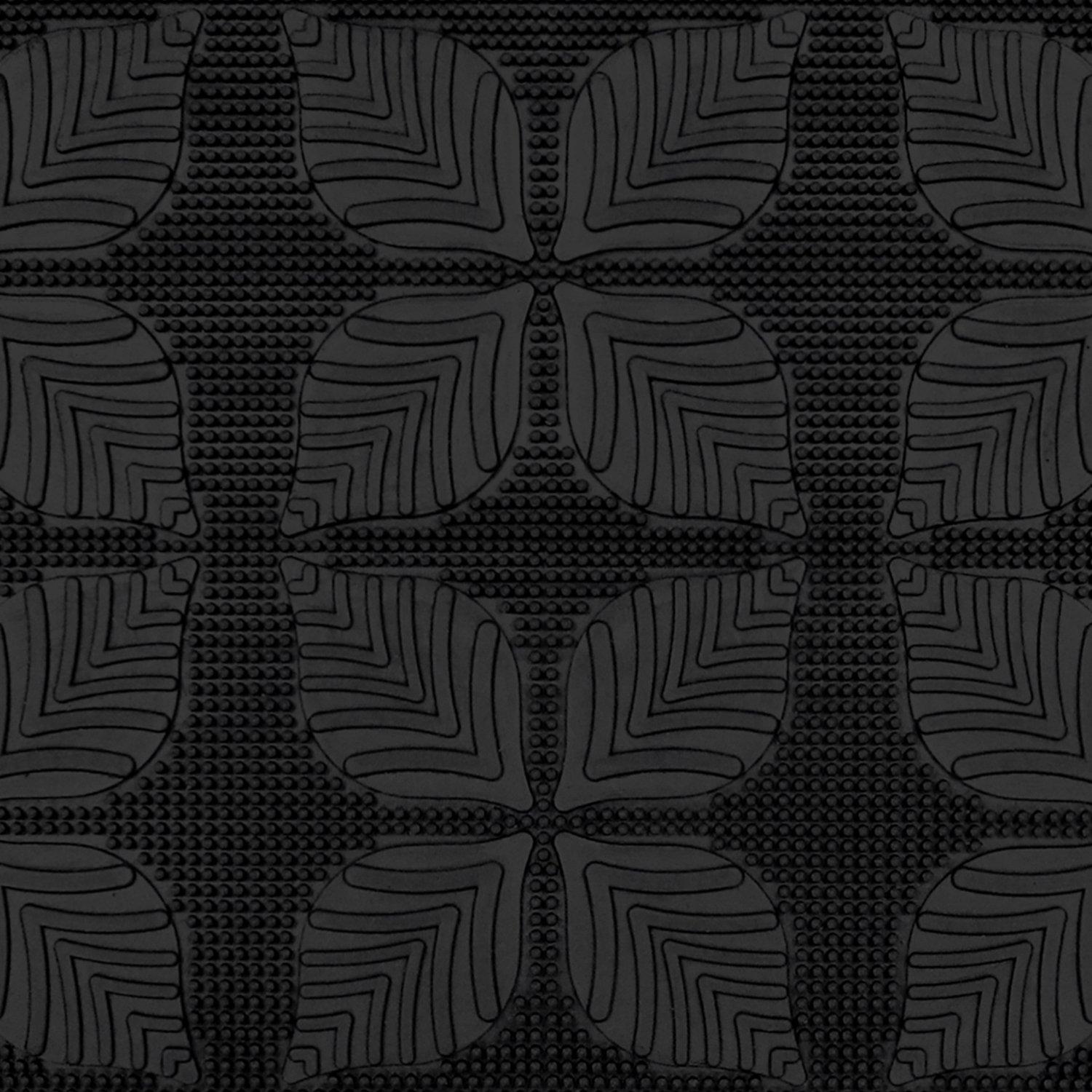 Black - JVL - Linden Rubber Scraper Doormat - 3