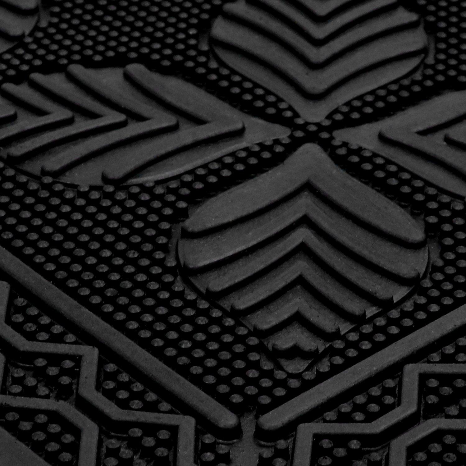 Black - JVL - Linden Rubber Scraper Doormat - 4