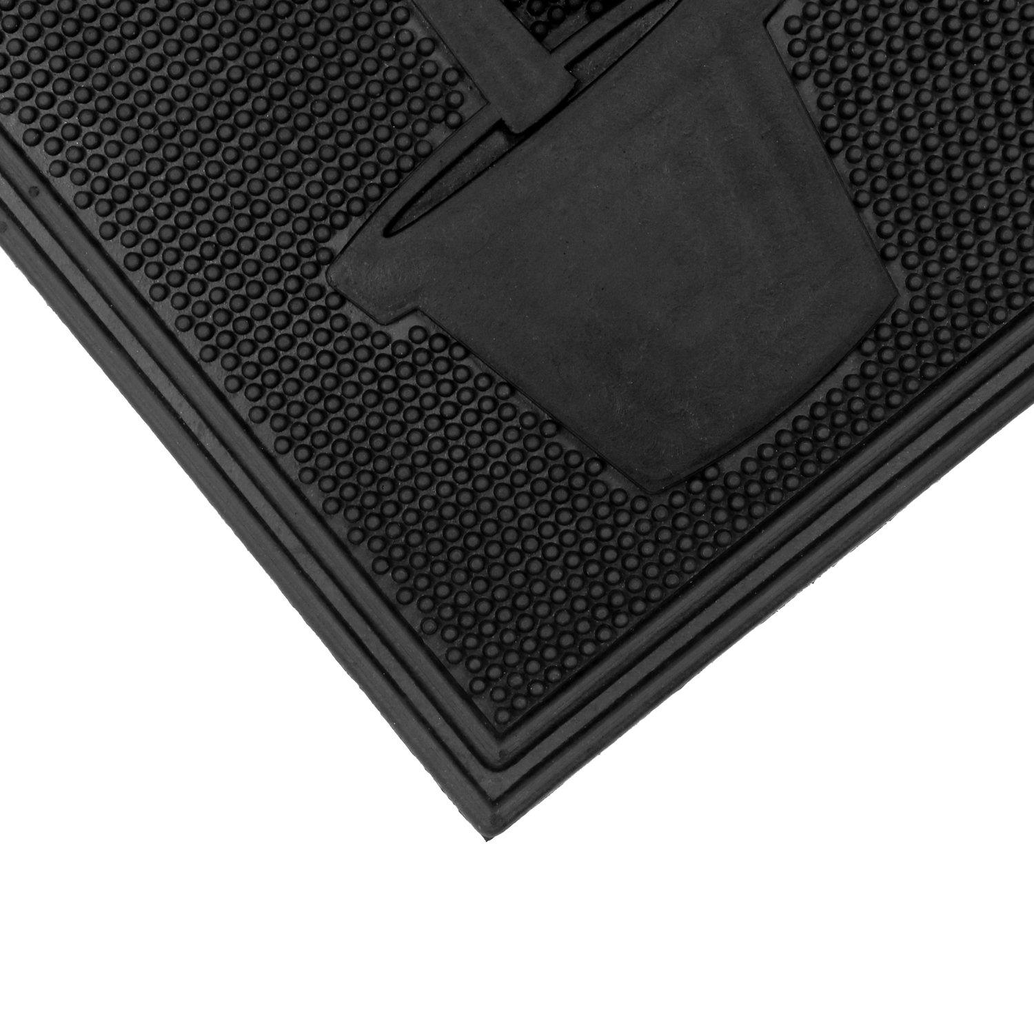 Black - JVL - Home Sweet Home Rubber Scraper Doormat - 2