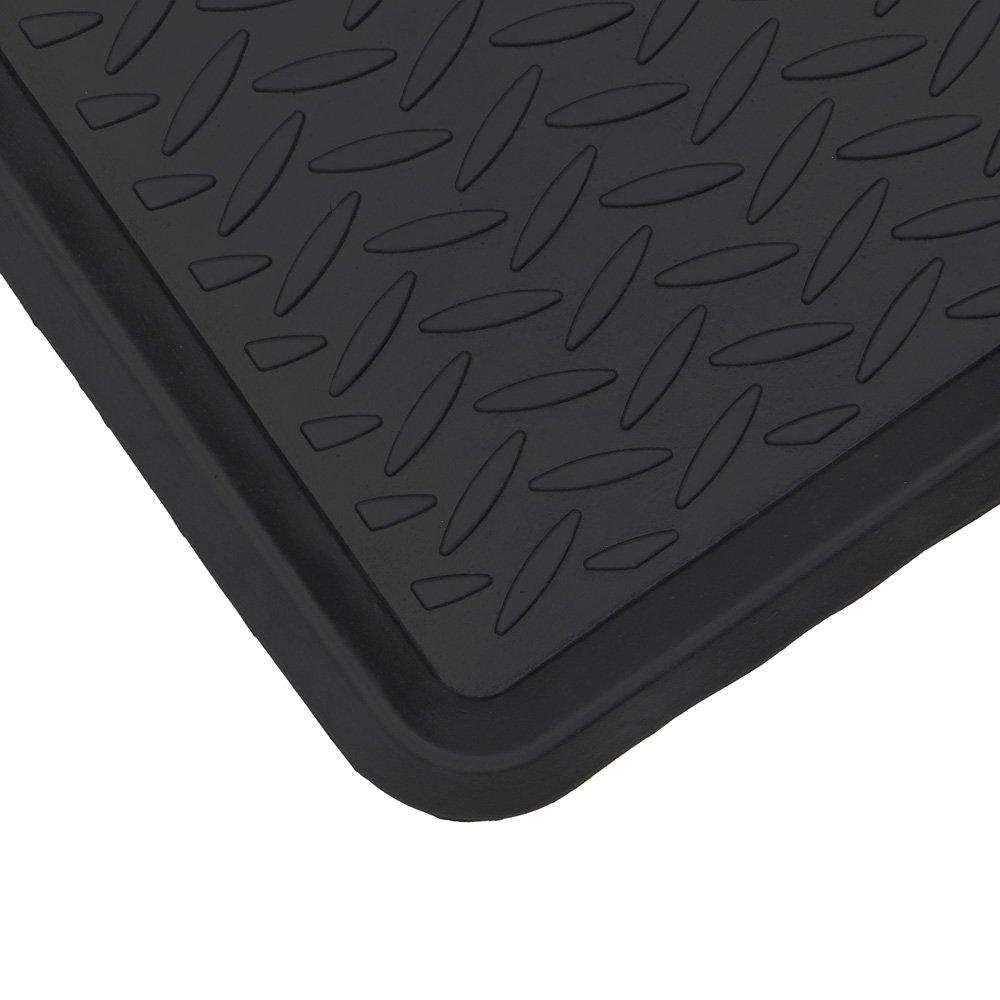 Black - JVL - Opus Rubber Boot Tray Mat - 2