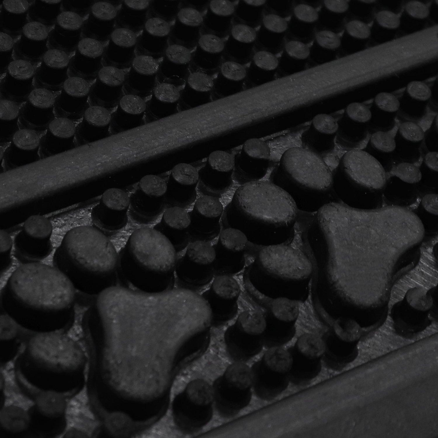 Black - JVL - Fauna Lovers Rubber Scraper Doormat - 3