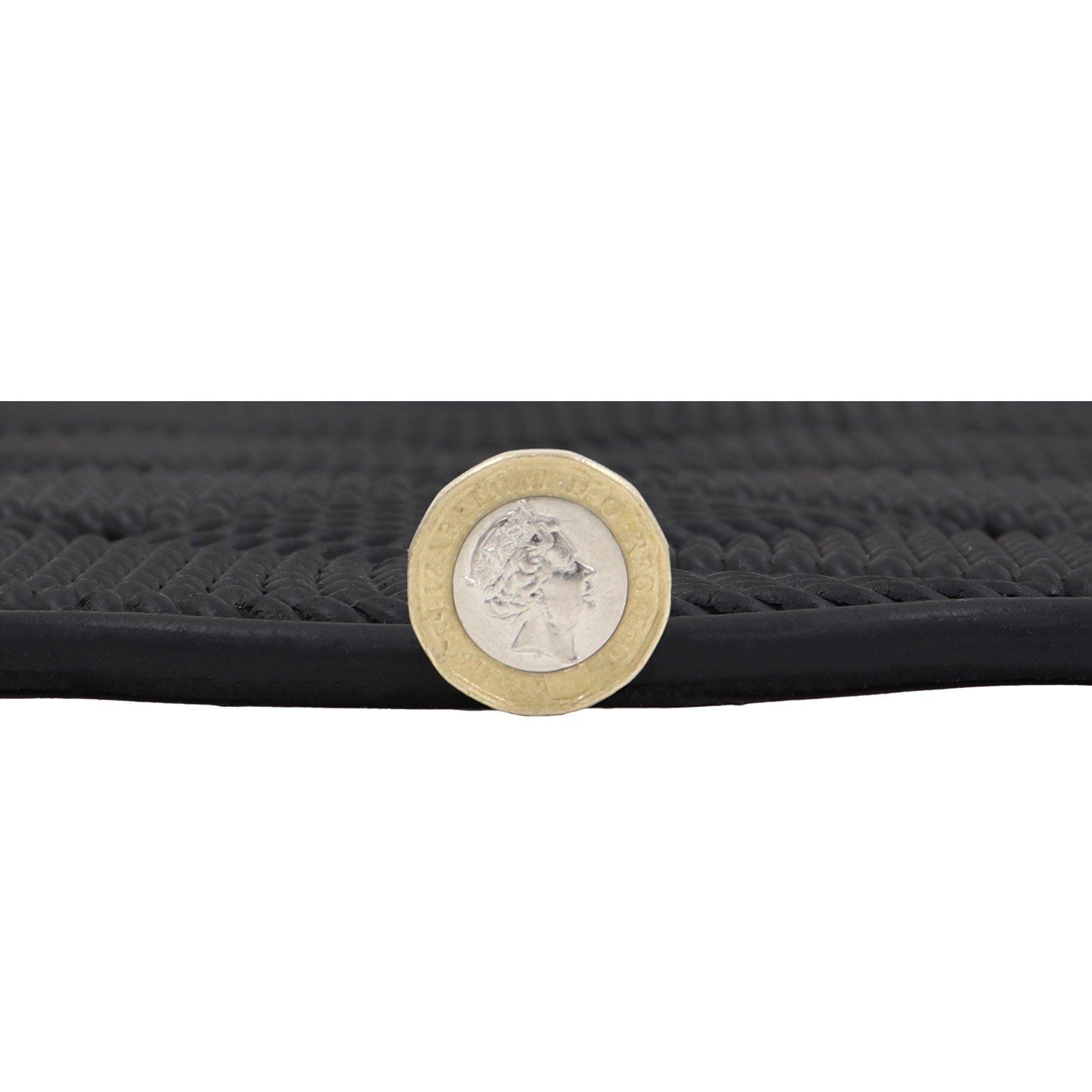 Black - JVL - Trellis Rubber Scraper Doormat - 6