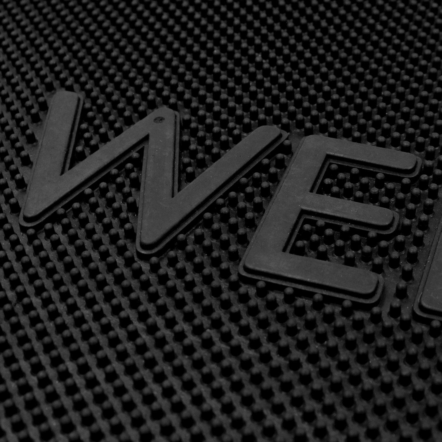 Black - JVL - Alvaro Welcome Rubber Scraper Doormat - 3