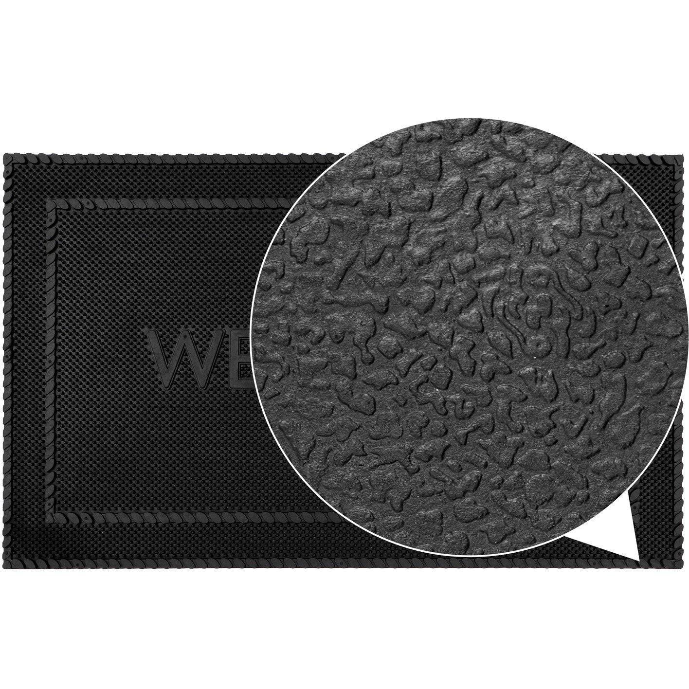 Black - JVL - Alvaro Welcome Rubber Scraper Doormat - 6