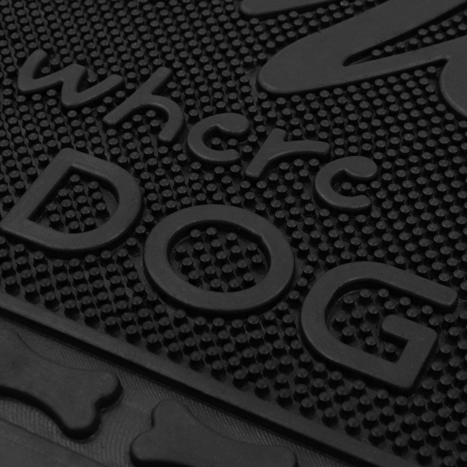 Black - JVL - Fauna Home Rubber Scraper Doormat - 3