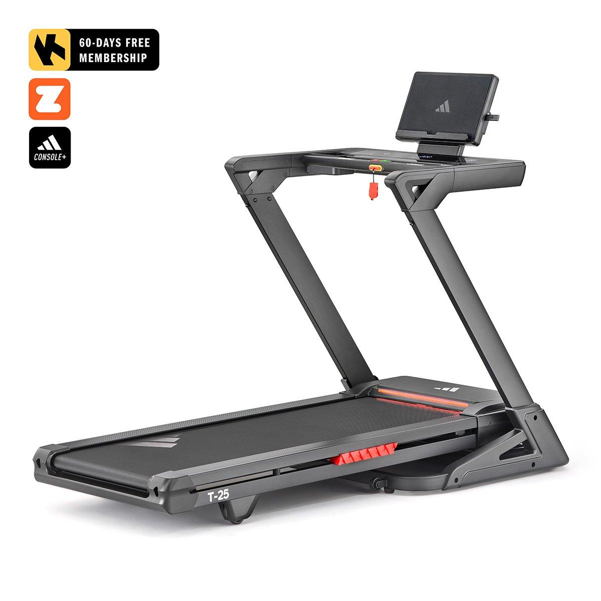 Black - adidas - adidas T-25 Treadmill - 1