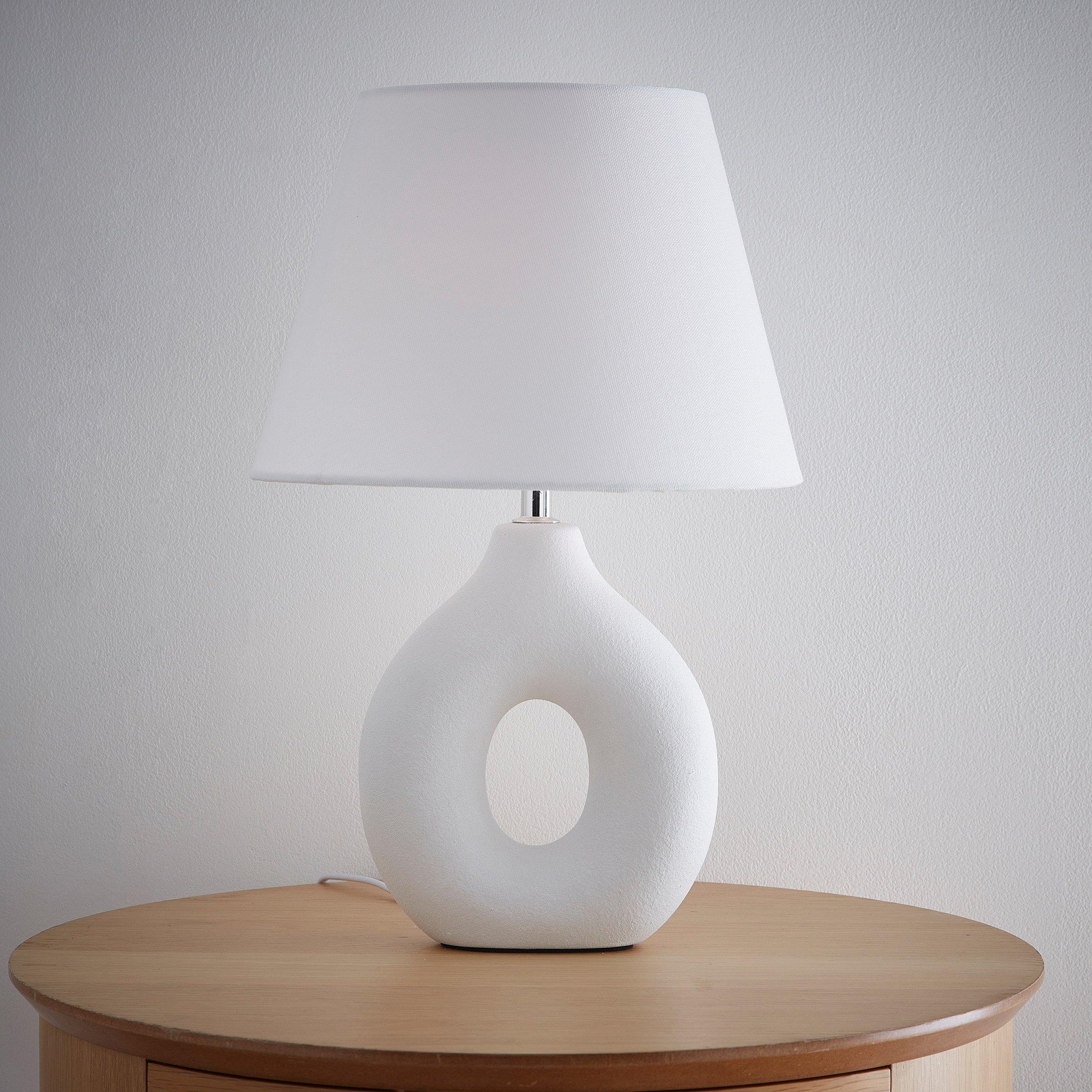 K Living Grace Ceramic Table Lamp With White Shade