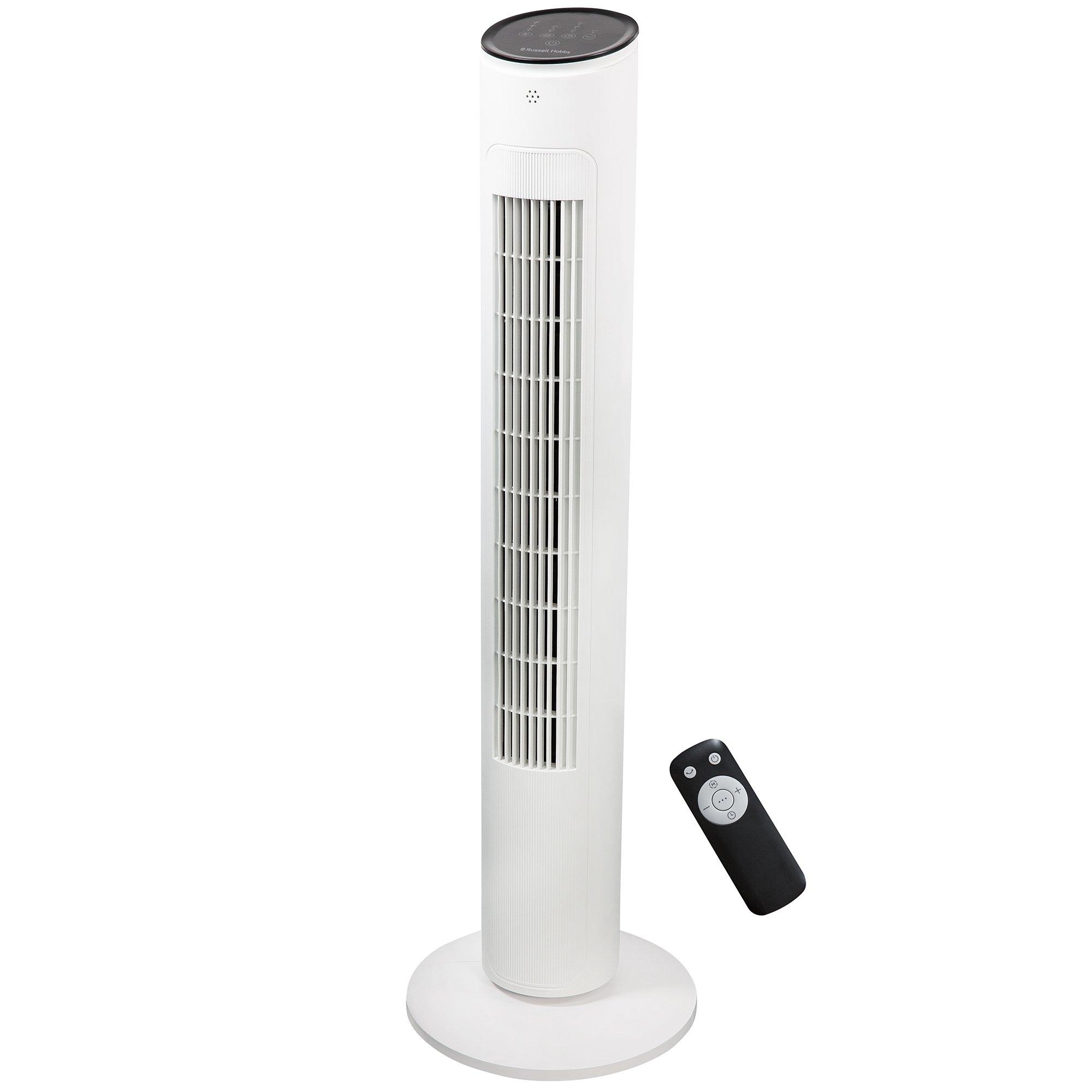 White - Russell Hobbs - RHTWR3S Premium Tower Fan in White - 1