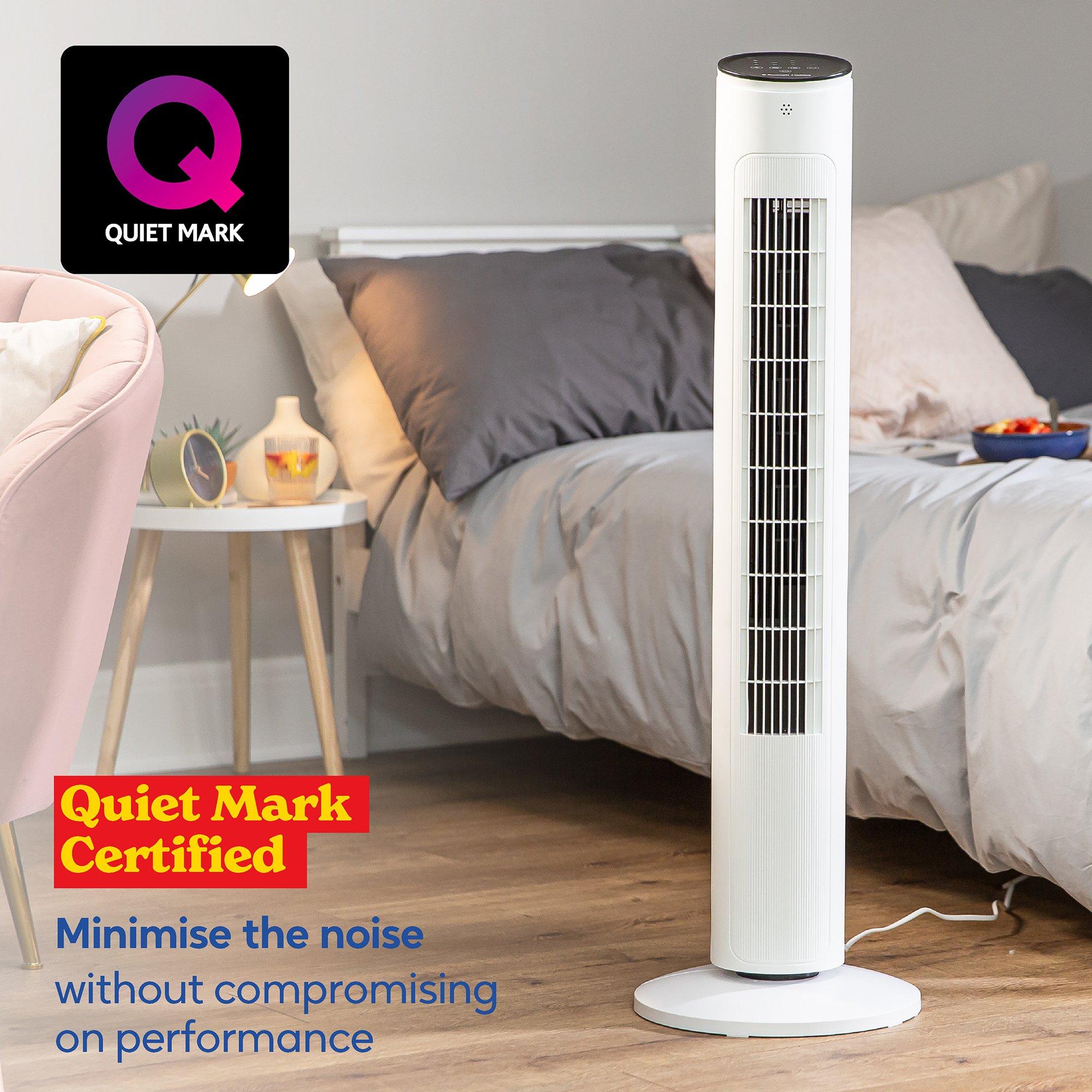 White - Russell Hobbs - RHTWR3S Premium Tower Fan in White - 4