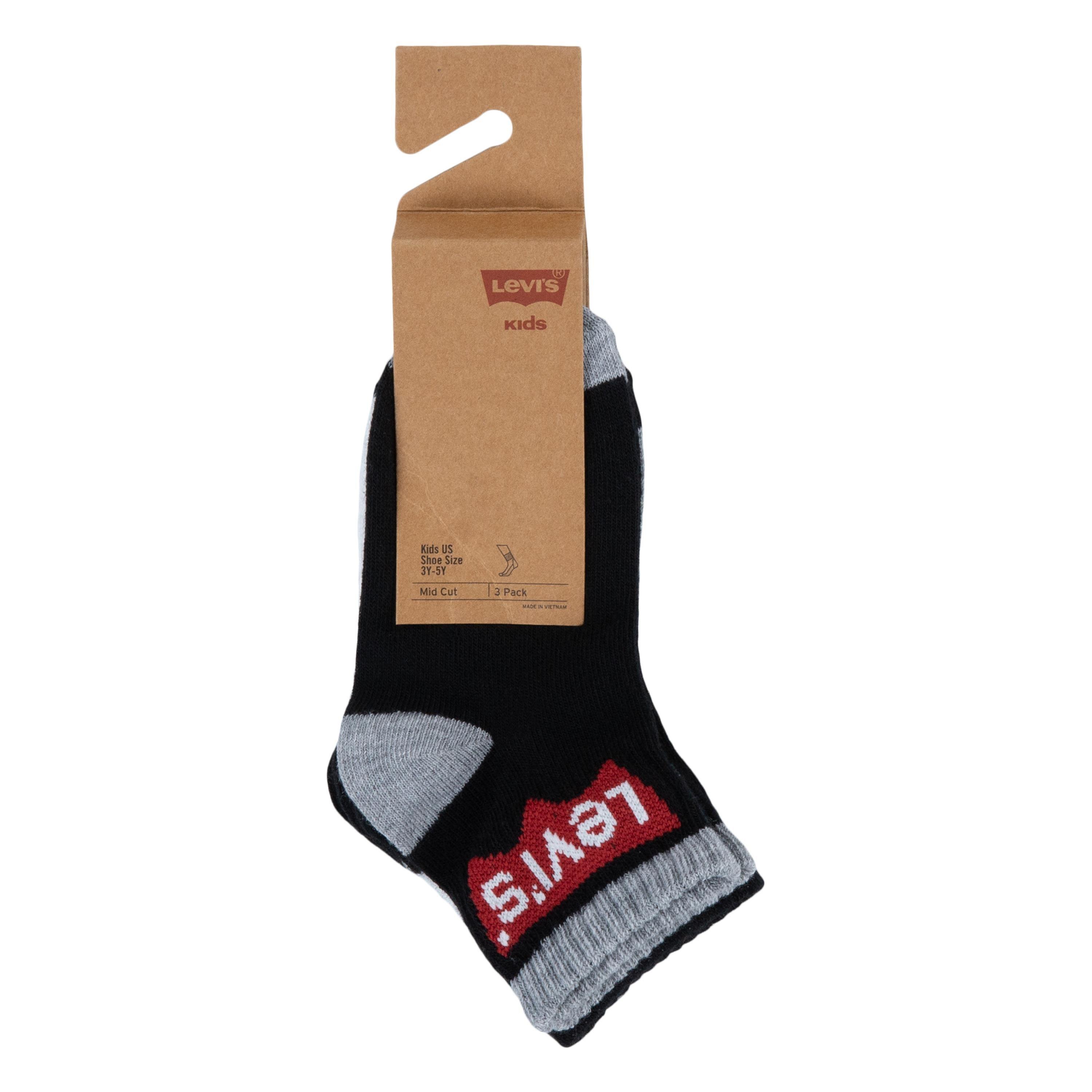 Black 023 - Levis - Levis 3 Pack of quarter Crew Socks Juniors - 3