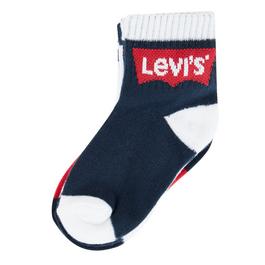 Levis Levis 3 Pack of 1/4 Crew Socks Juniors