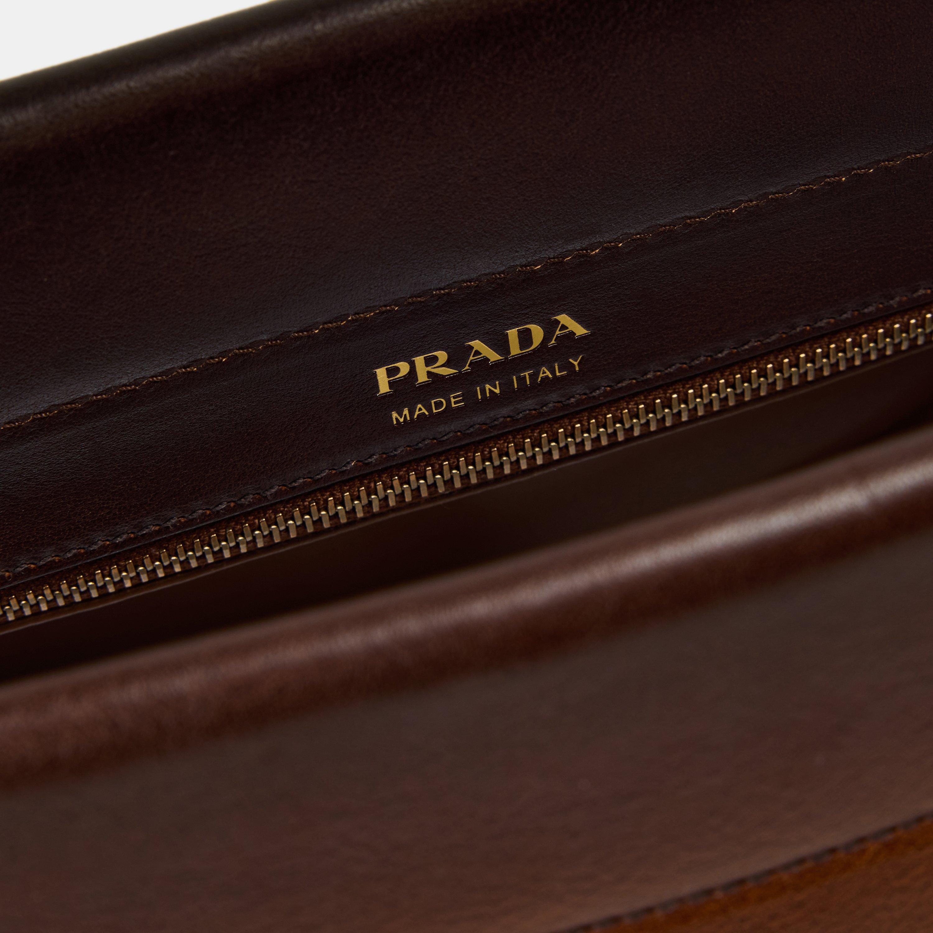 PRADA HANDOBAG 三角プレート レザー A4可ブラウン 楽天市場】中古 ABランク プラダ 三角ロゴプレート カナパL