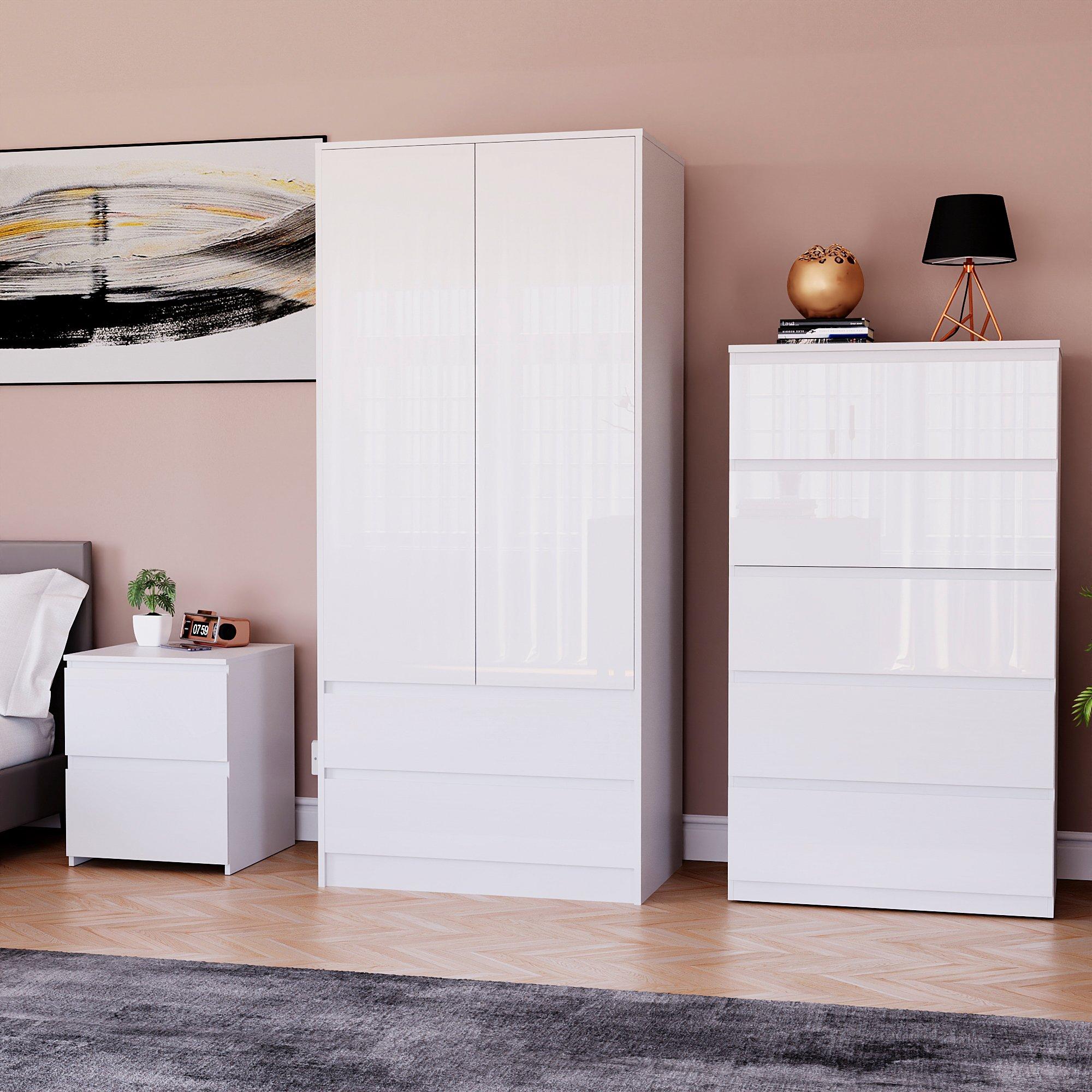 Vida Designs Glinton Gloss 3 Piece Bedroom Set 3