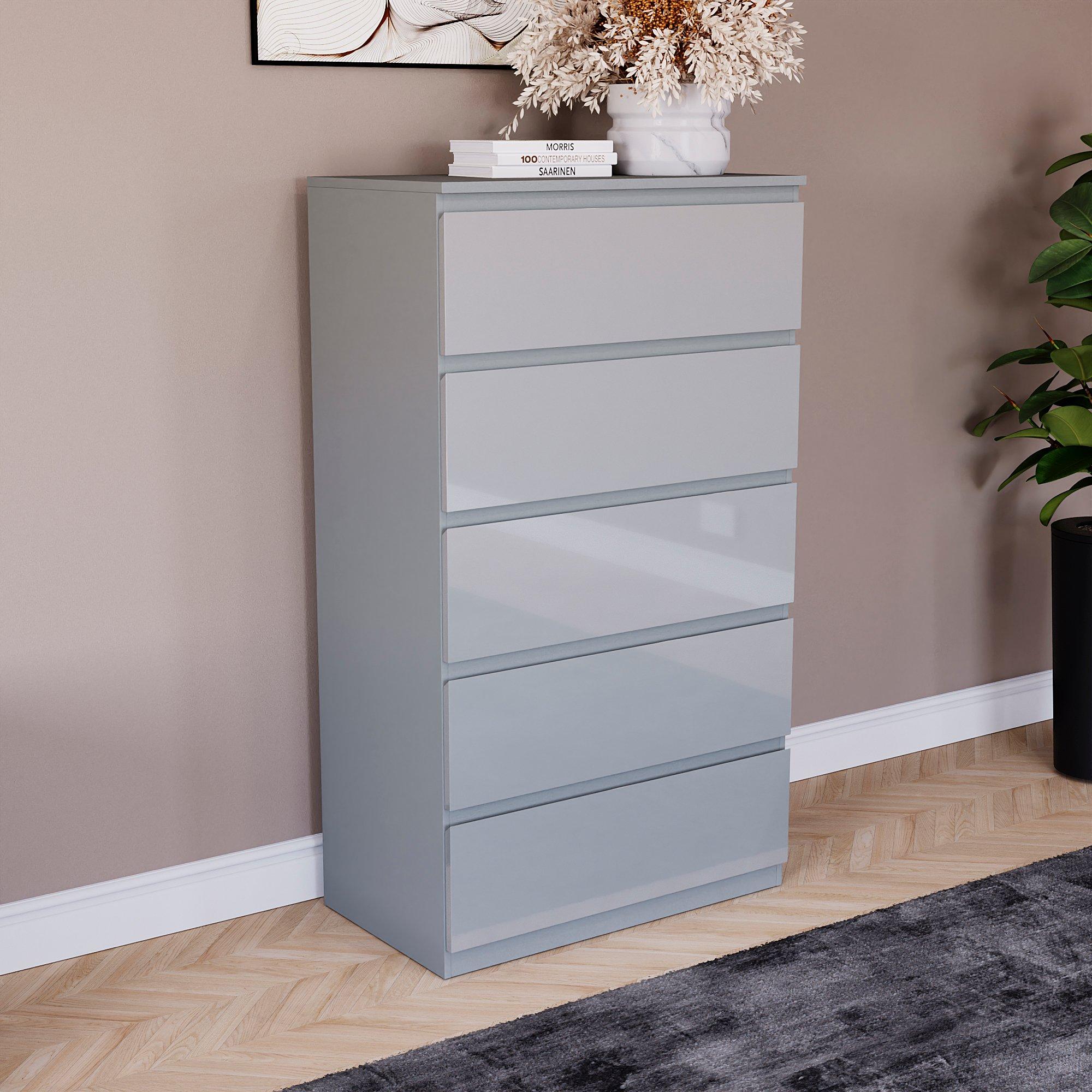 Grey - Lassic - Vida Designs Glinton Gloss 3 Piece Bedroom Set 3 - 6