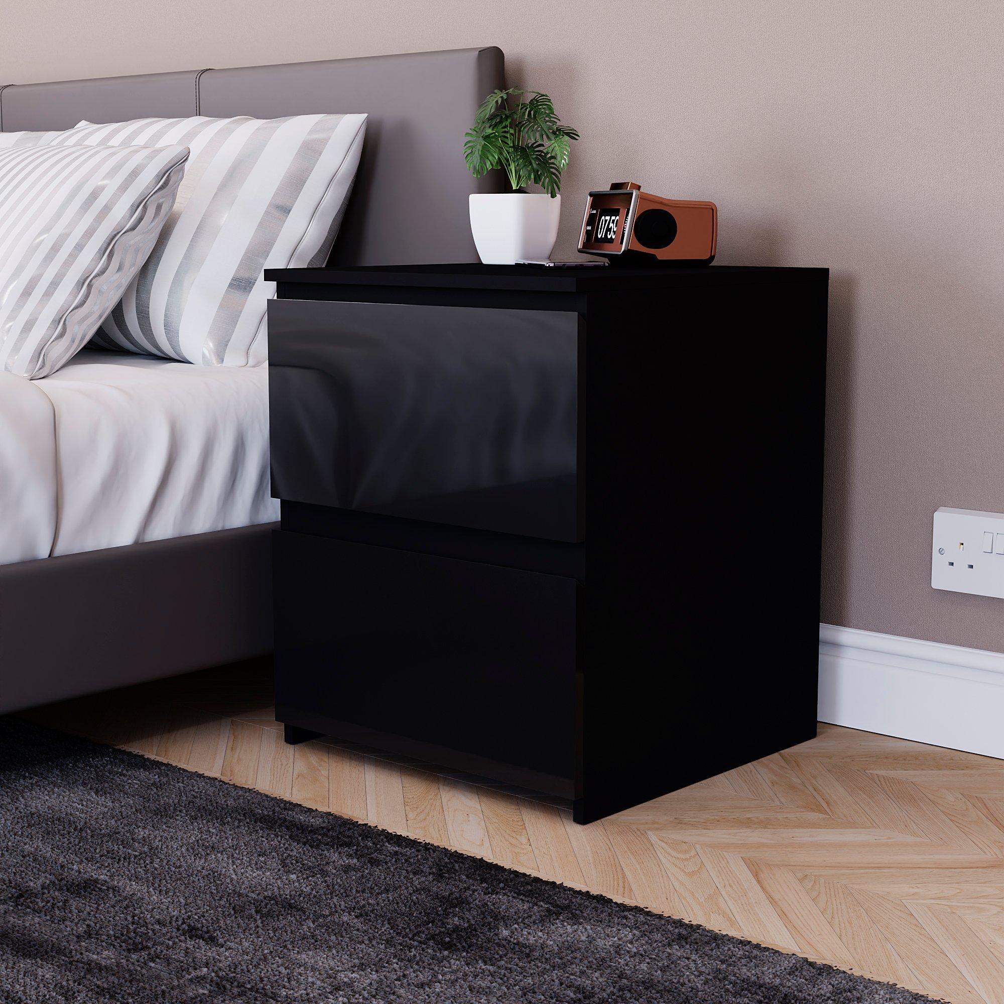 Black - Lassic - Vida Designs Glinton Gloss 3 Piece Bedroom Set 3 - 4