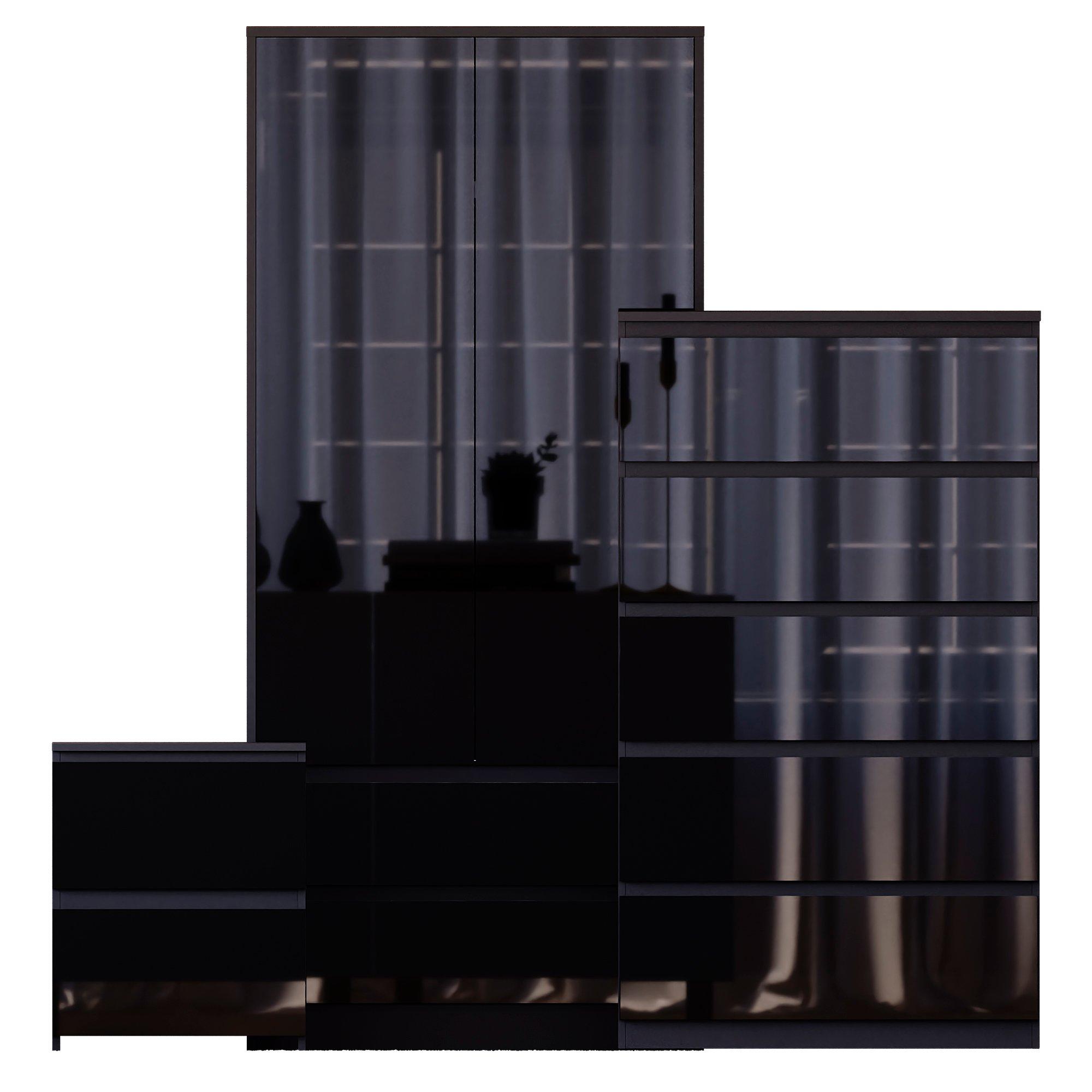 Black - Lassic - Vida Designs Glinton Gloss 3 Piece Bedroom Set 3 - 10