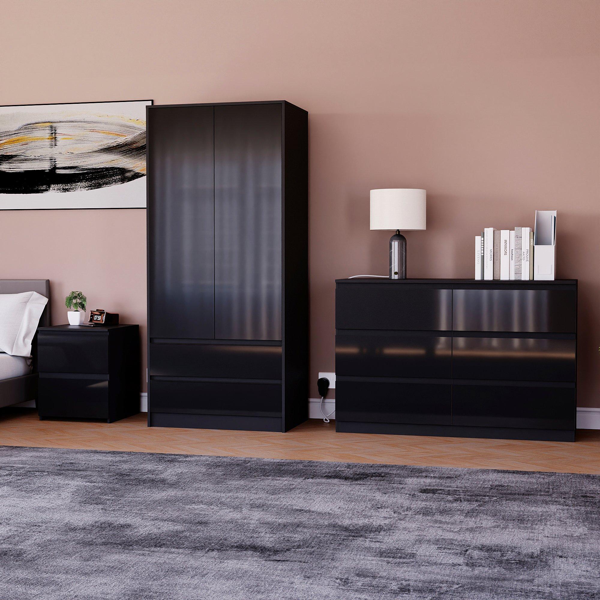 Vida Designs Glinton Gloss 3 Piece Bedroom Set 4