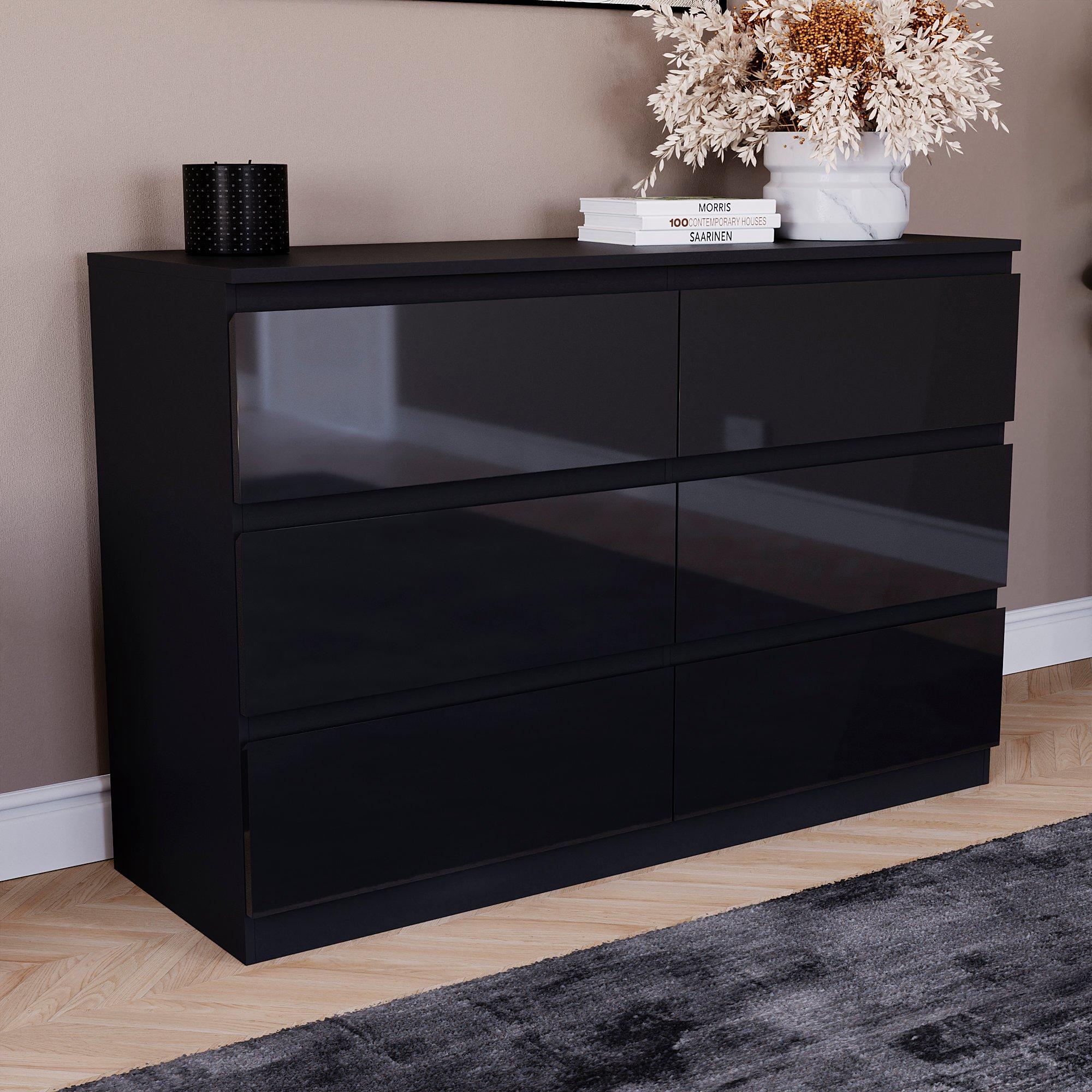 Black - Lassic - Vida Designs Glinton Gloss 3 Piece Bedroom Set 4 - 5