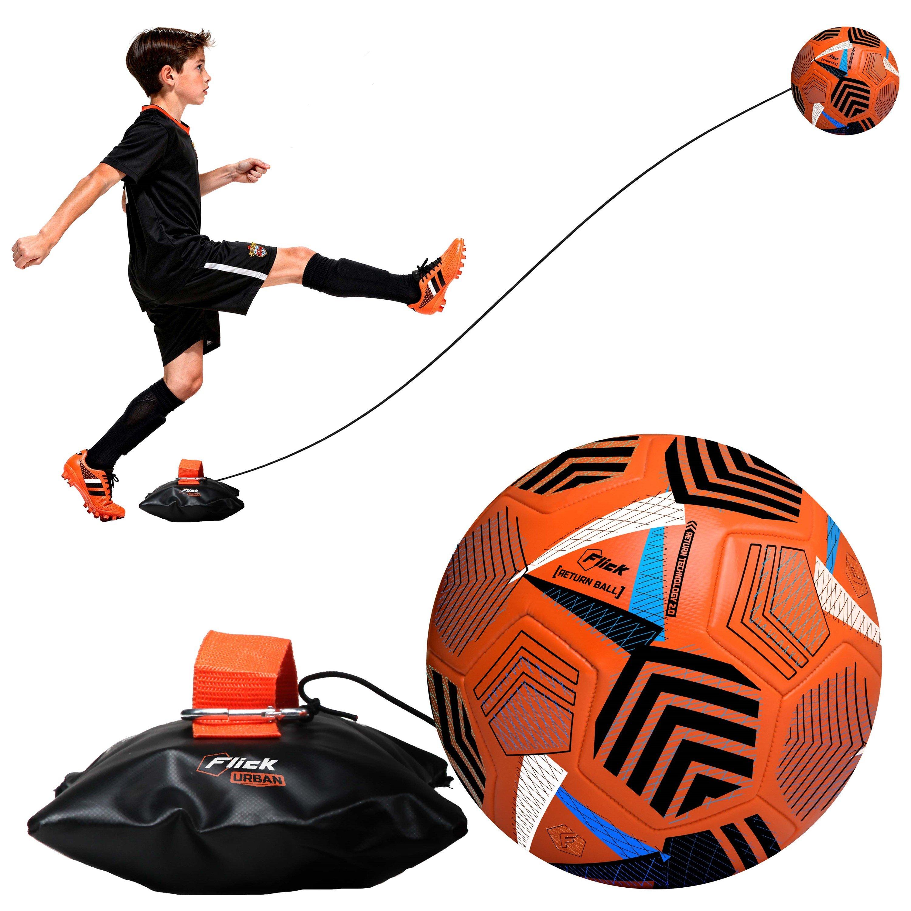 Football Flick  Urban Return Size 5 Skills Training - Black & Orange - Small