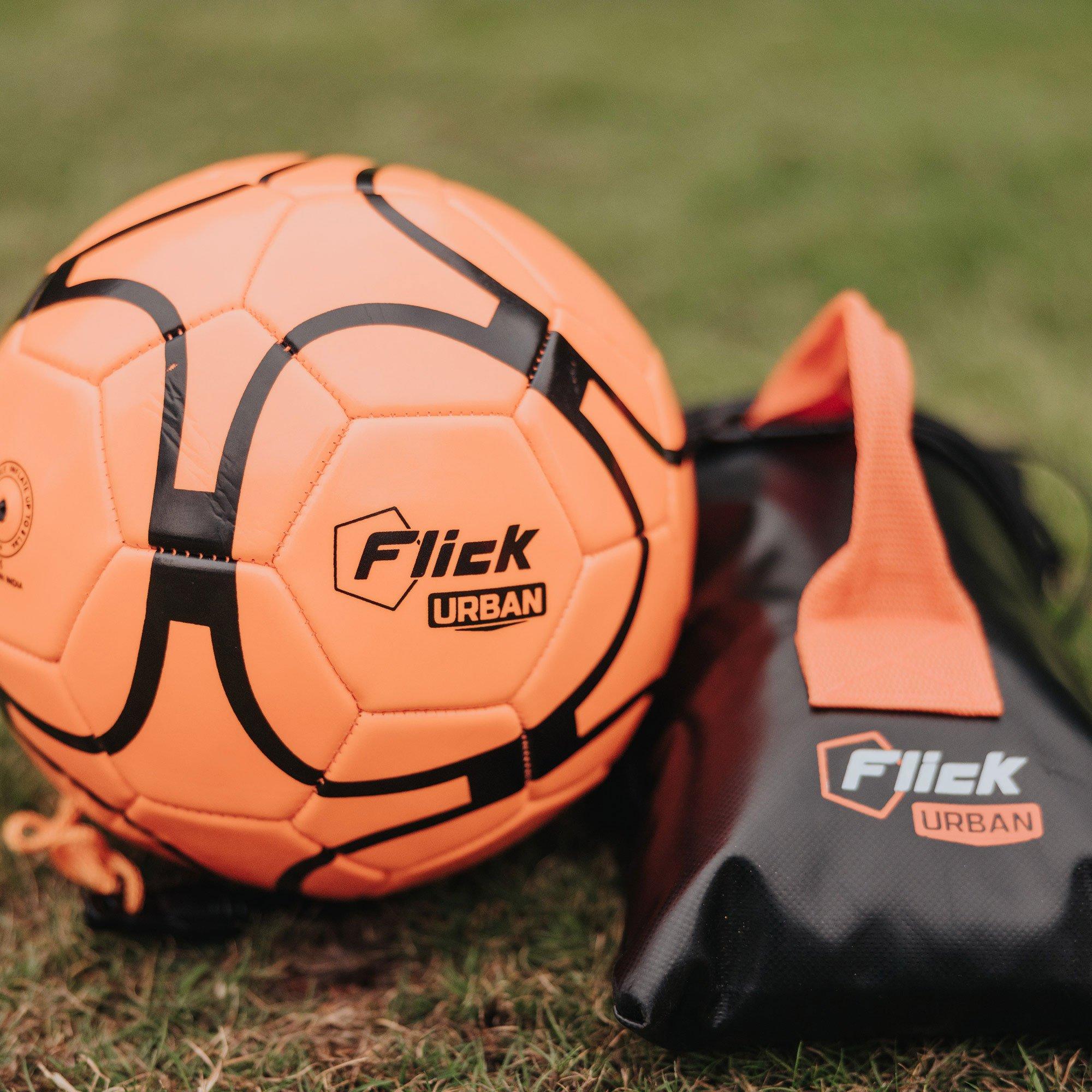 Black & Orange - Football Flick - Urban Return Size Ball 5 - 6