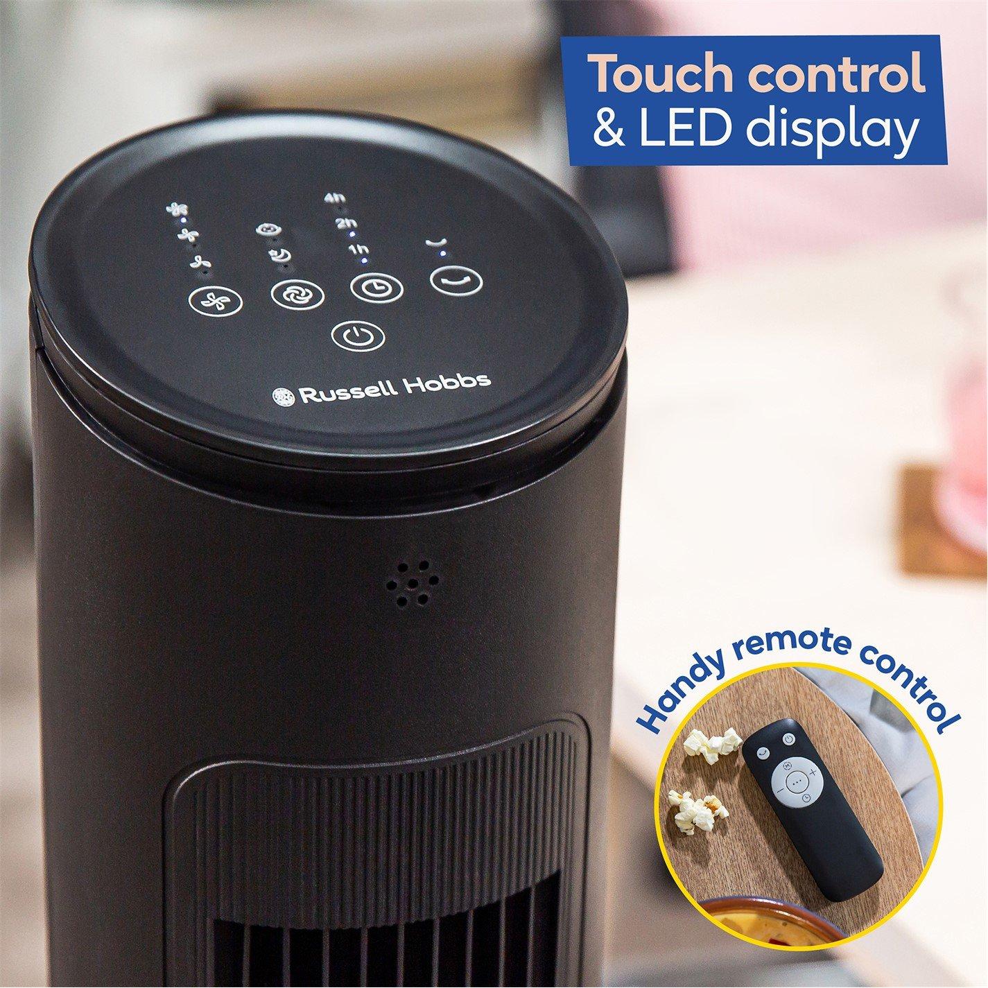 Black - Russell Hobbs - RHTWR3SB Premium Tower Fan in Black - 6