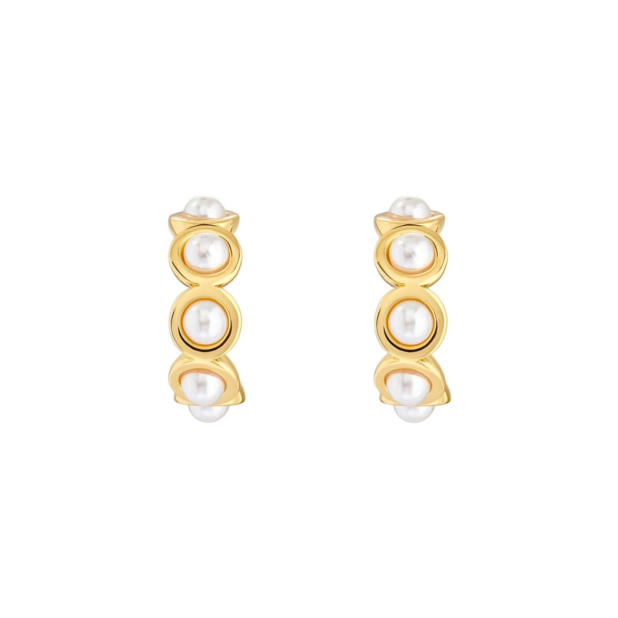 Goud/Parel - Ted Baker - Pheona Pearl Hoop Earrings - 1