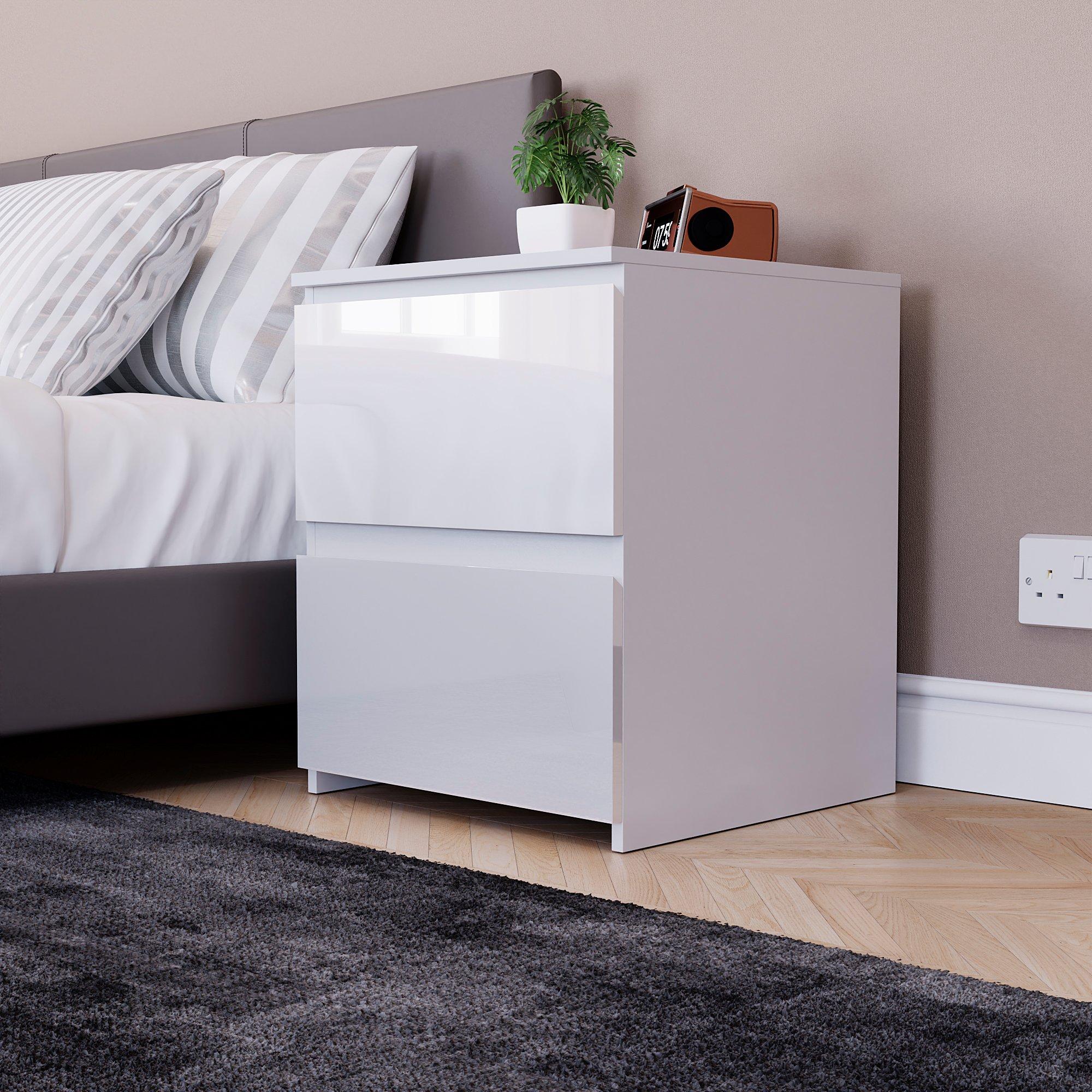 White - Lassic - Vida Designs Glinton Gloss 3 Piece Bedroom Set 5 - 4