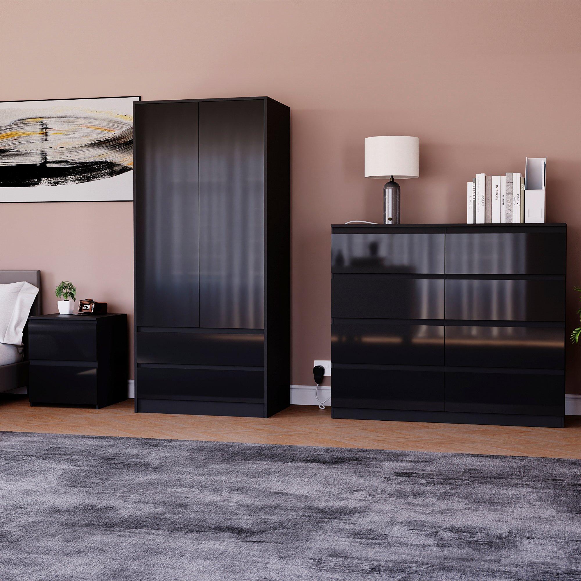 Vida Designs Glinton Gloss 3 Piece Bedroom Set 5