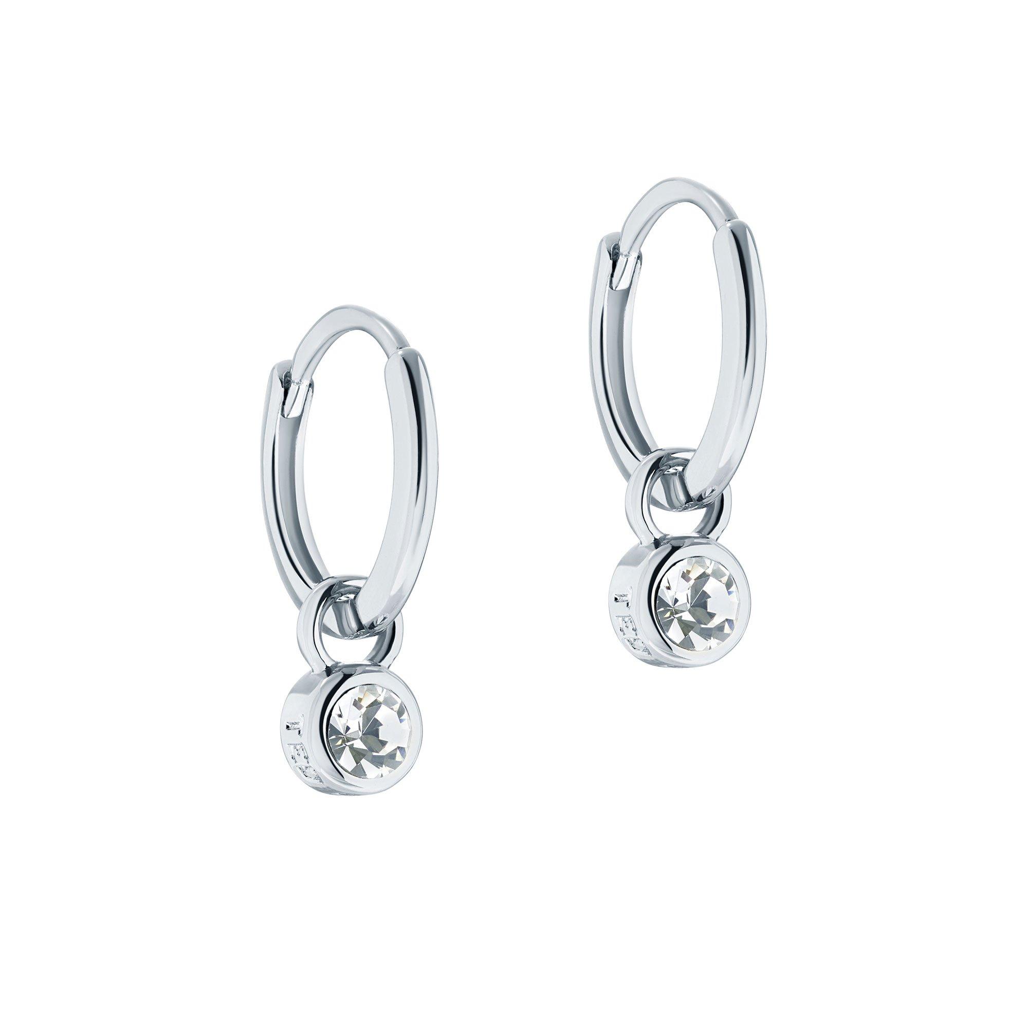 Zilver/Kristal - Ted Baker - Sinalaa Crystal Huggie Earrings - 1