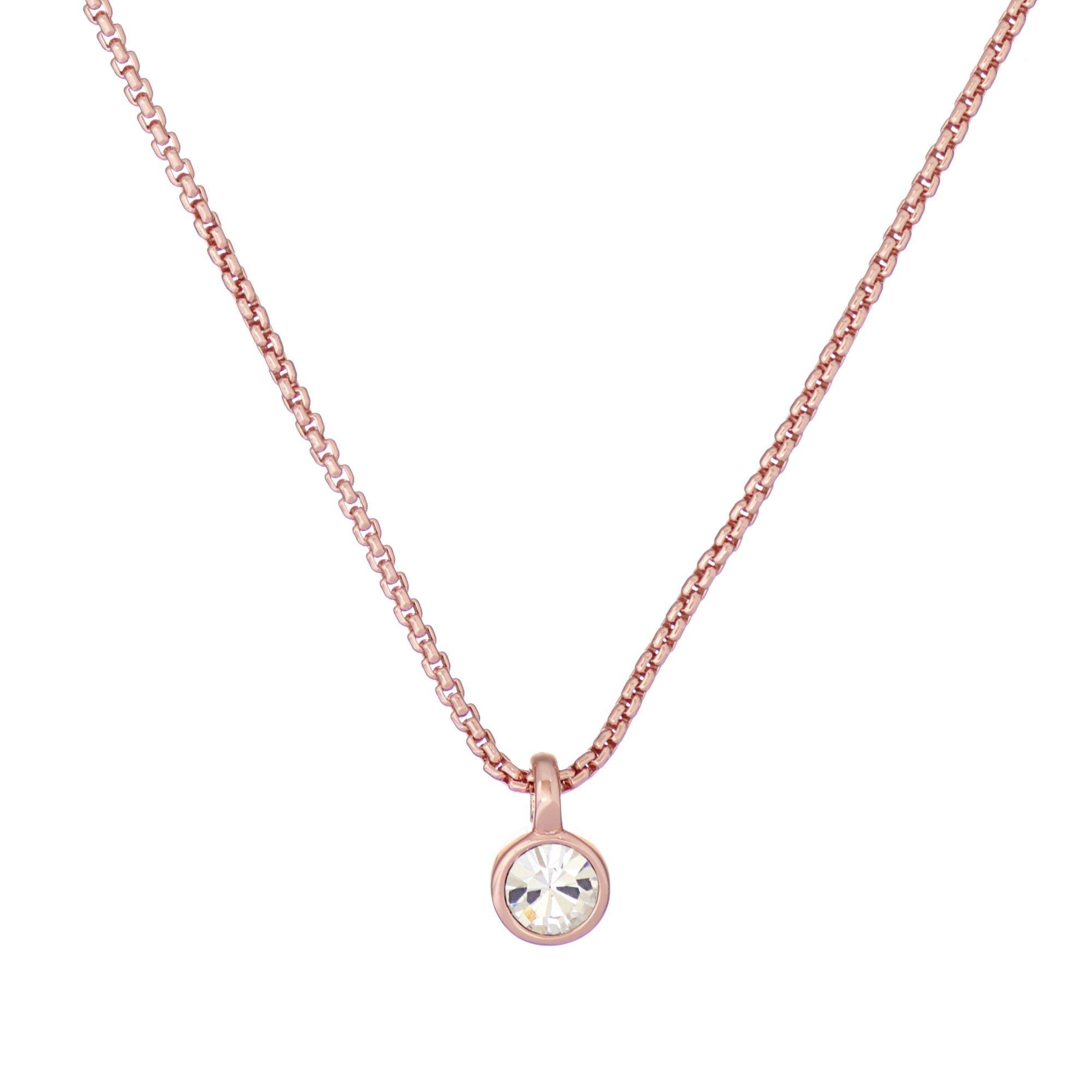 al

Or Rose/Cristal - Ted Baker - Sininaa Crystal Pendant Necklace - 1