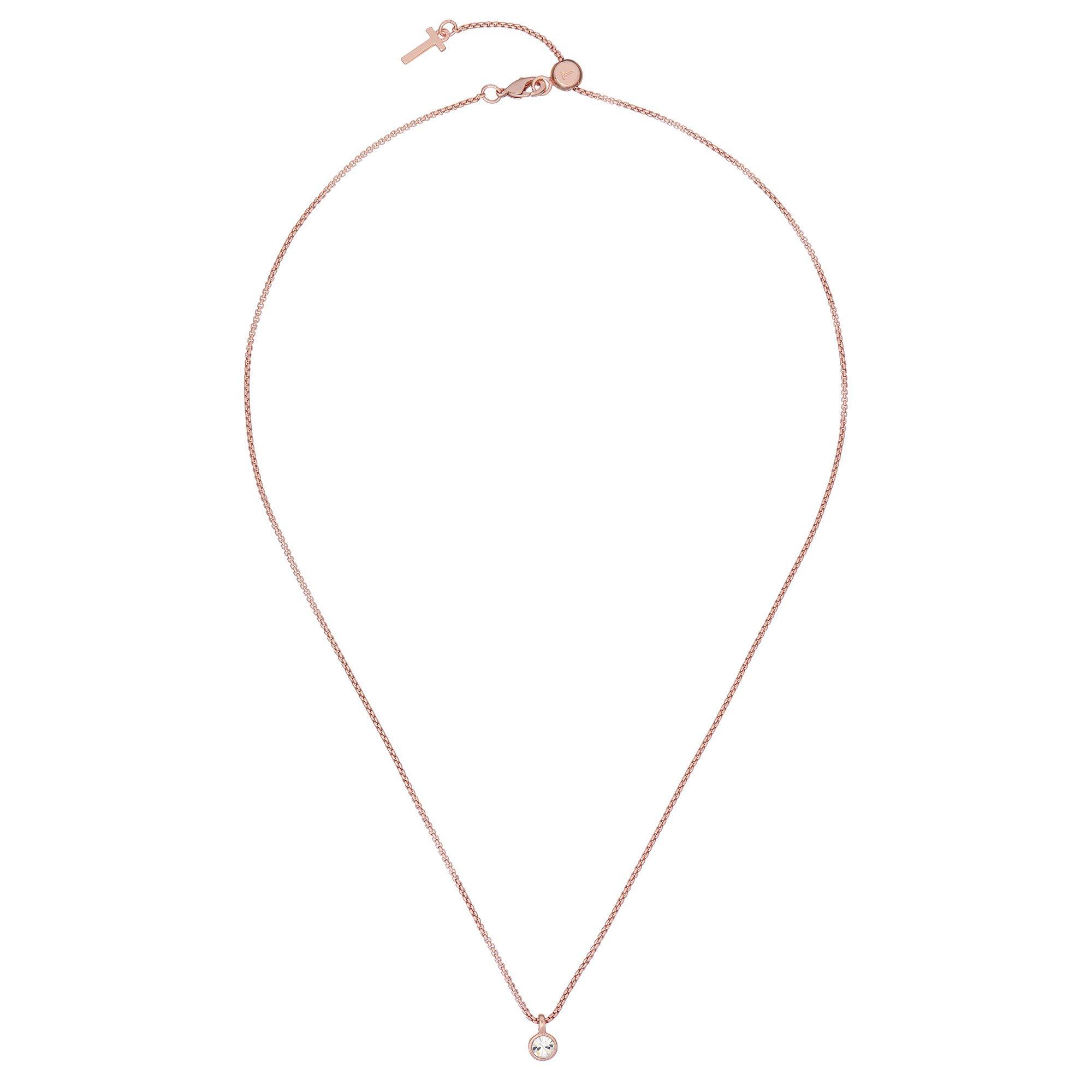 al

Or Rose/Cristal - Ted Baker - Sininaa Crystal Pendant Necklace - 2