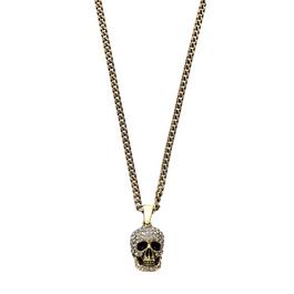 Alexander McQueen Pave Skull Long Necklace