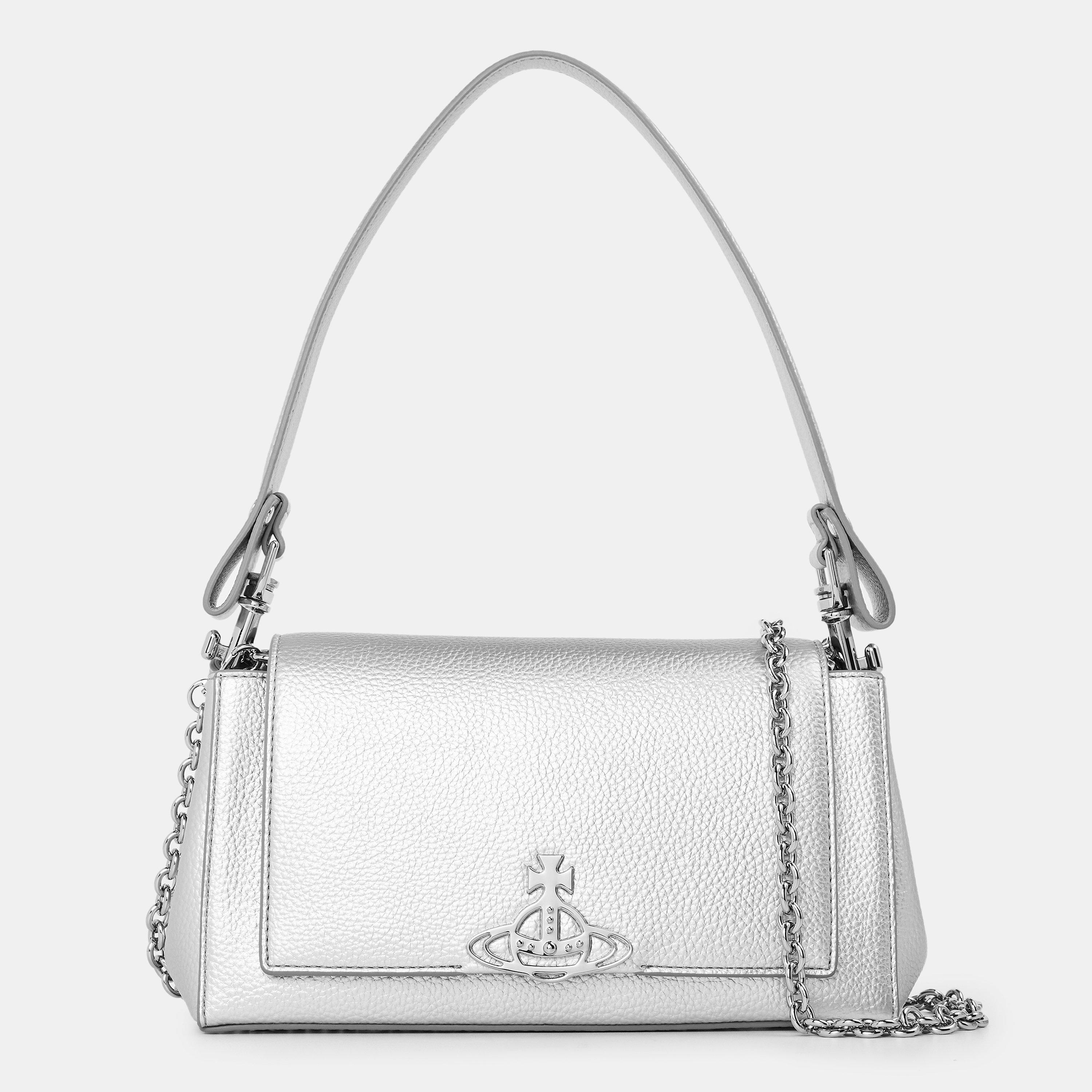 Vivienne Westwood Womens Hazel Medium Shoulder Bag - Silver